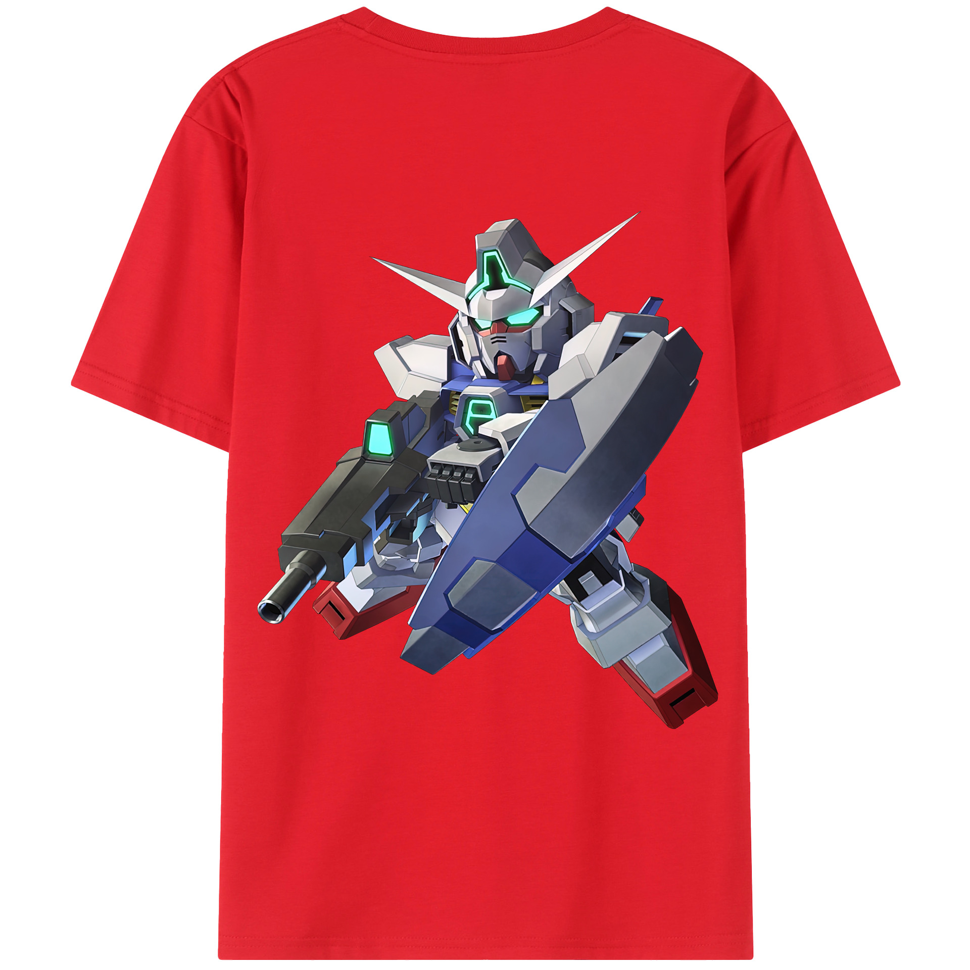 （画像用） 機動戦士ガンダム Mobile Suit Gundam 綿100％ メンズ半袖Tシャツ（バックプリント） 通気性