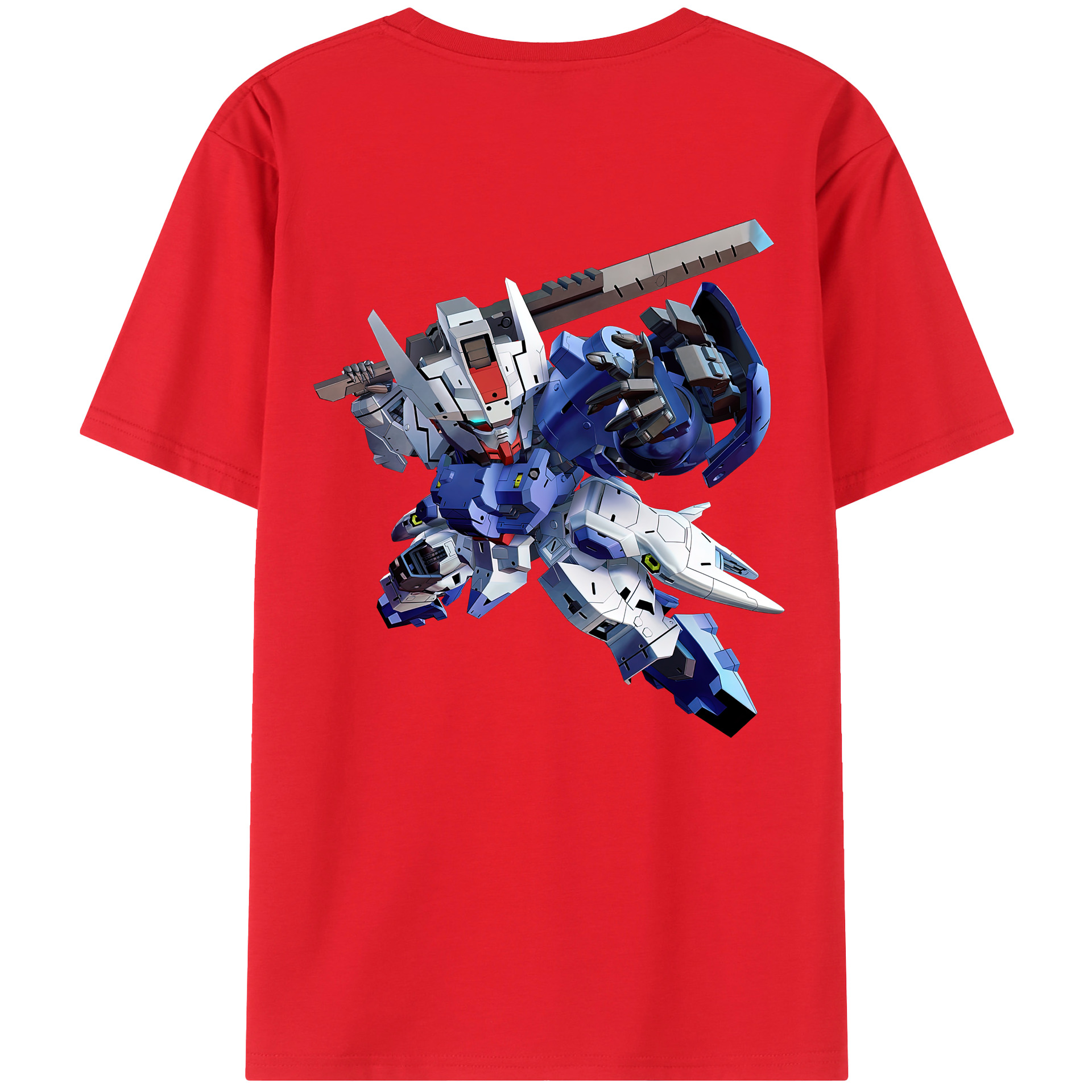 （画像用） 機動戦士ガンダム Mobile Suit Gundam 綿100％ メンズ半袖Tシャツ（バックプリント） 通気性
