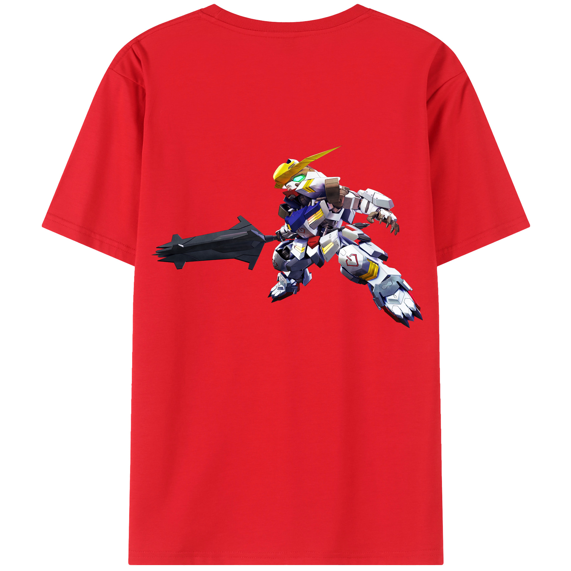 （画像用） 機動戦士ガンダム Mobile Suit Gundam 綿100％ メンズ半袖Tシャツ（バックプリント） 通気性