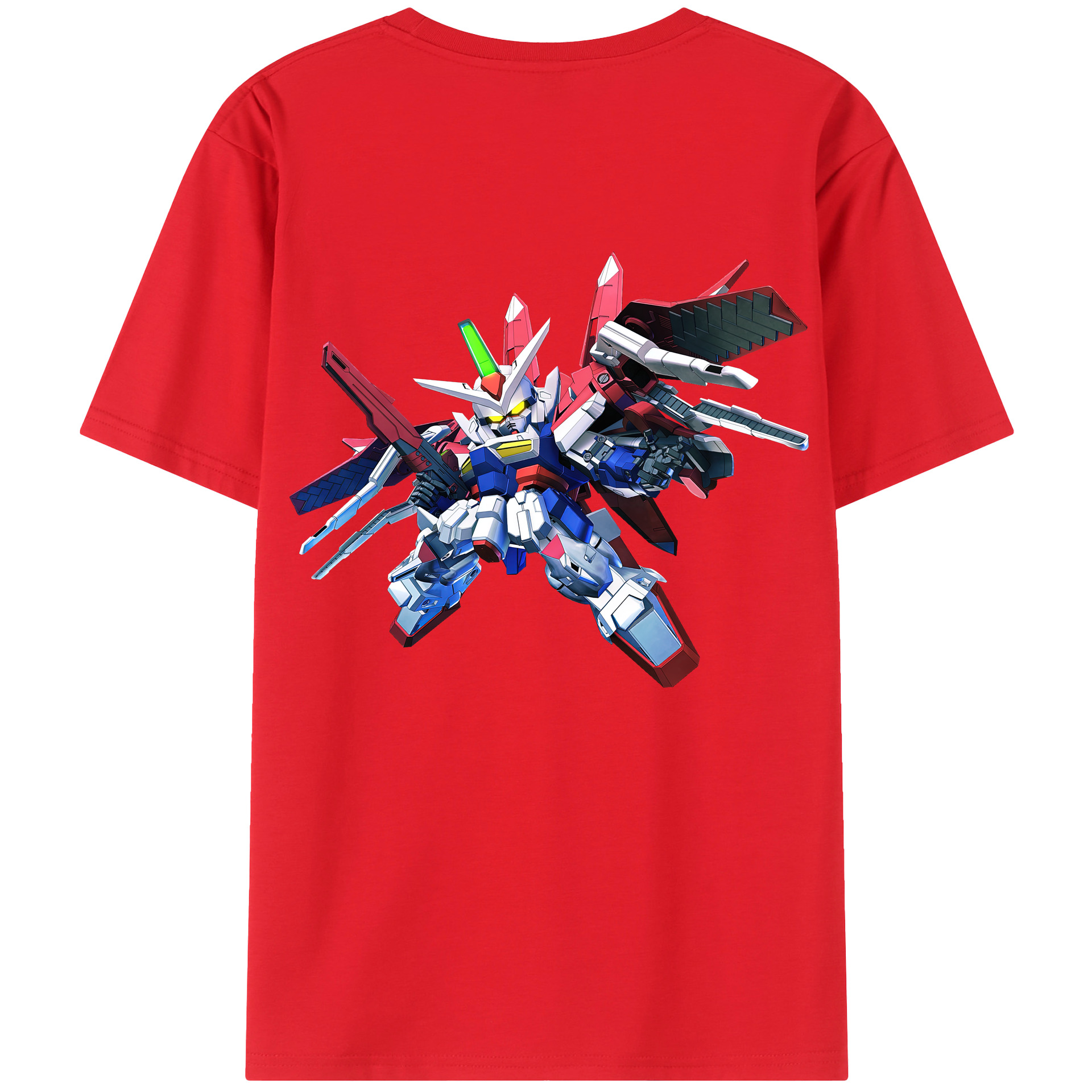 （画像用） 機動戦士ガンダム Mobile Suit Gundam 綿100％ メンズ半袖Tシャツ（バックプリント） 通気性