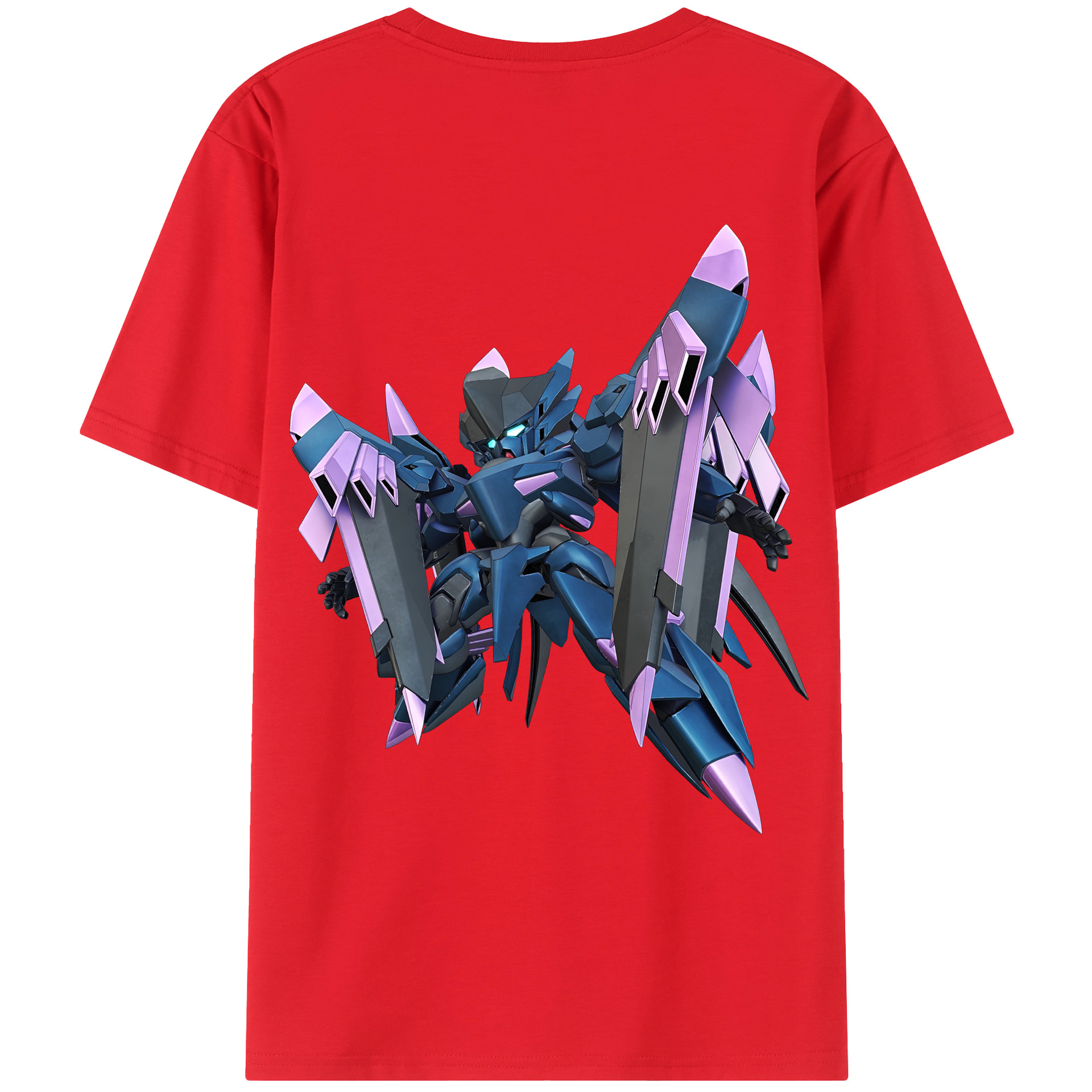 （画像用） 機動戦士ガンダム Mobile Suit Gundam 綿100％ メンズ半袖Tシャツ（バックプリント） 通気性