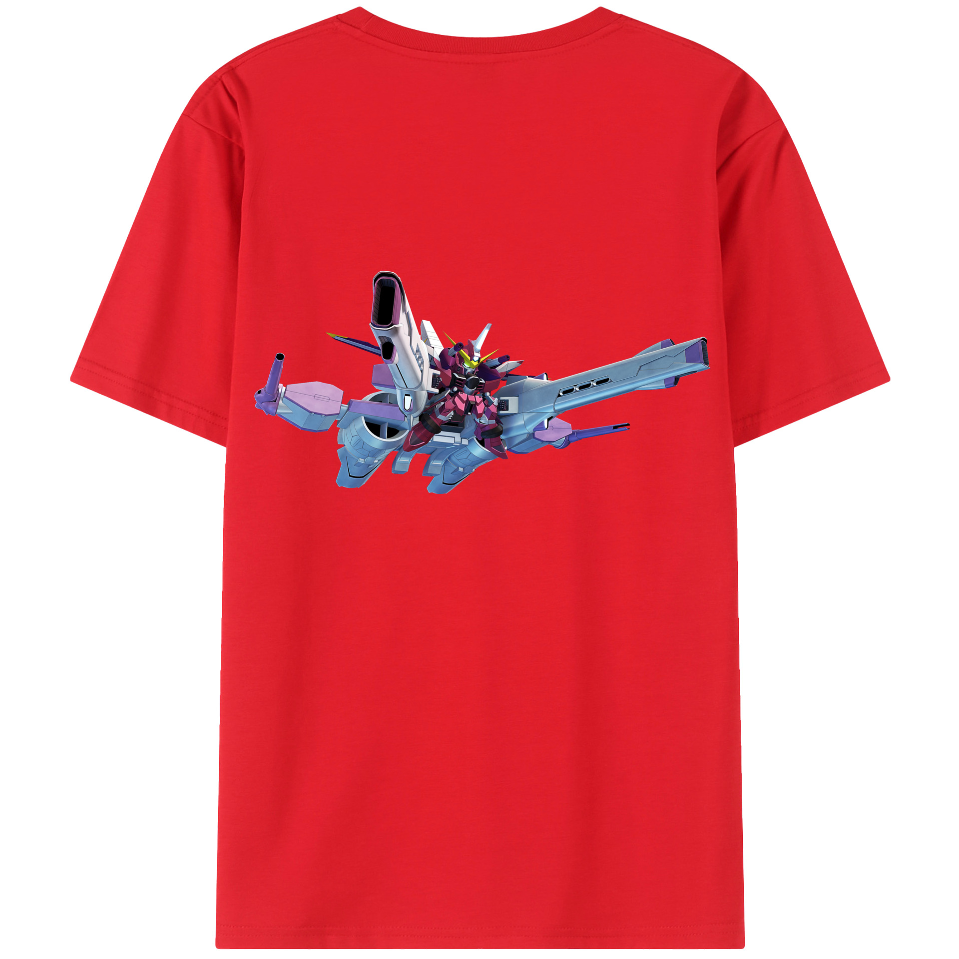 （画像用） 機動戦士ガンダム Mobile Suit Gundam 綿100％ メンズ半袖Tシャツ（バックプリント） 通気性