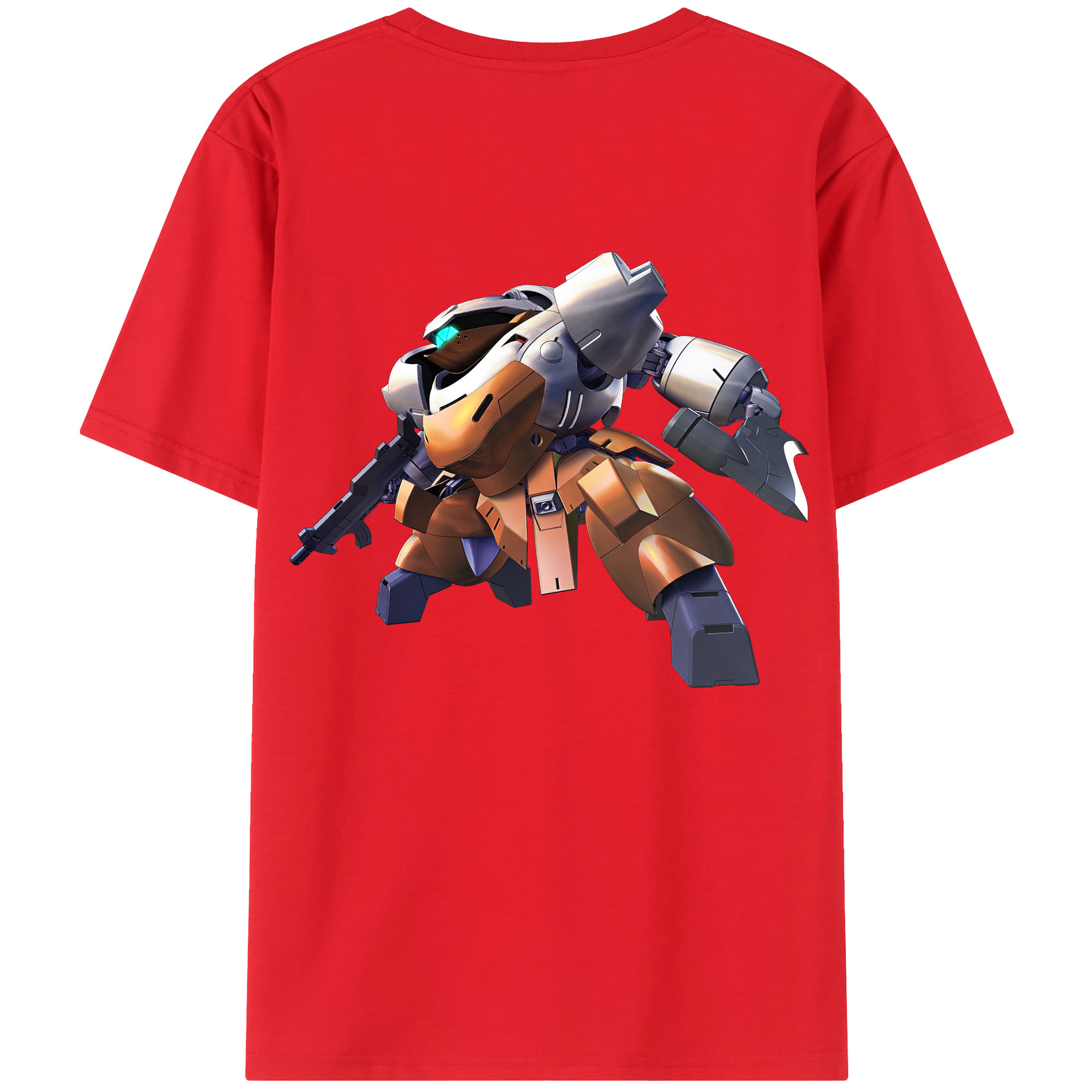 （画像用） 機動戦士ガンダム Mobile Suit Gundam 綿100％ メンズ半袖Tシャツ（バックプリント） 通気性