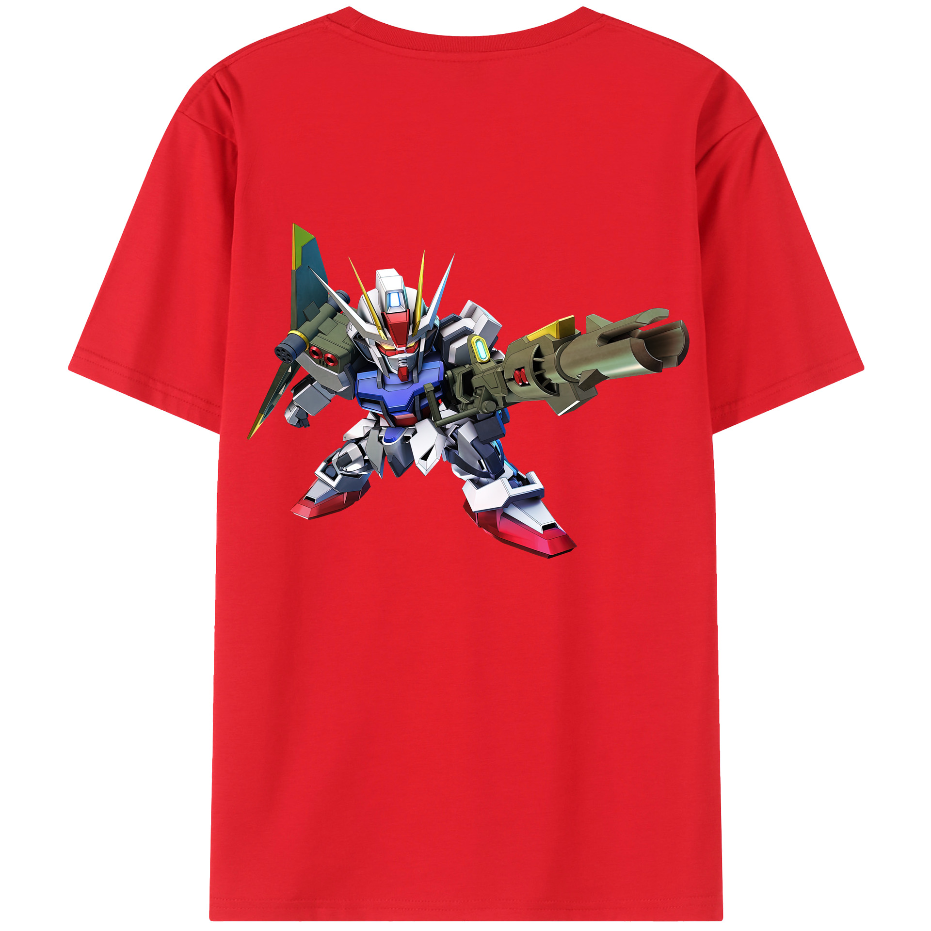 （画像用） 機動戦士ガンダム Mobile Suit Gundam 綿100％ メンズ半袖Tシャツ（バックプリント） 通気性