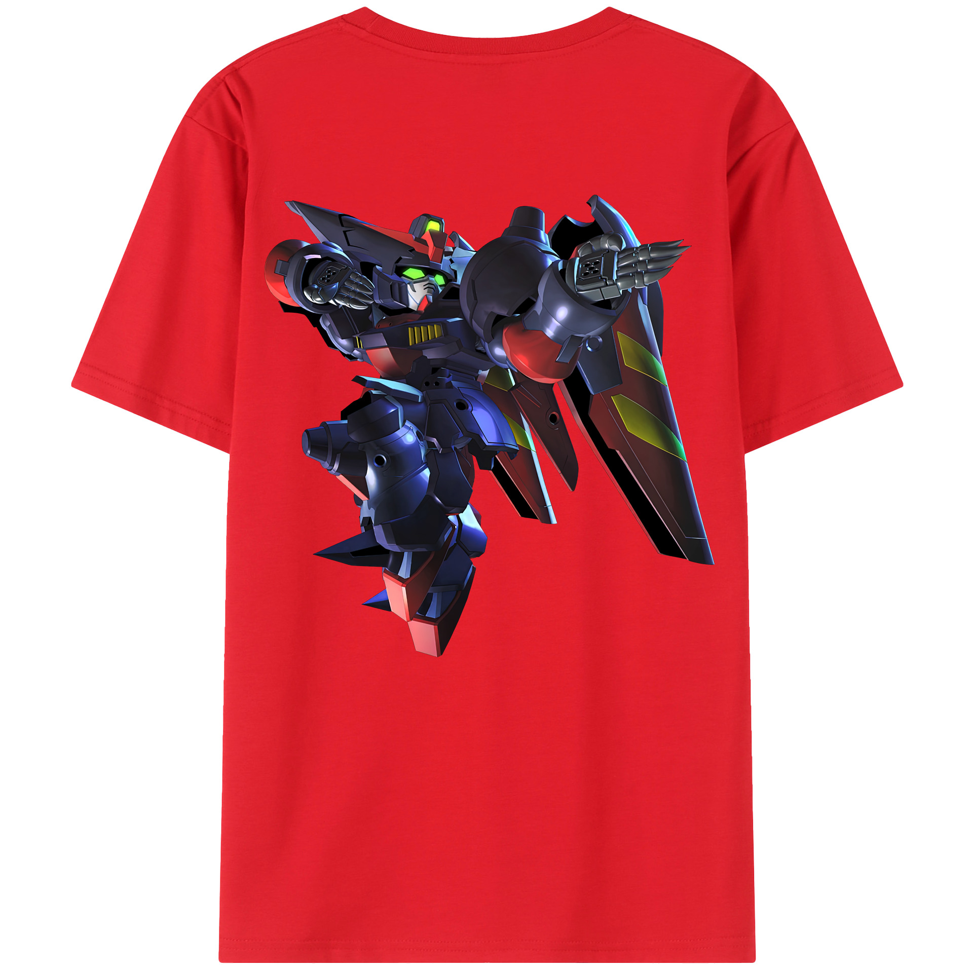 （画像用） 機動戦士ガンダム Mobile Suit Gundam 綿100％ メンズ半袖Tシャツ（バックプリント） 通気性