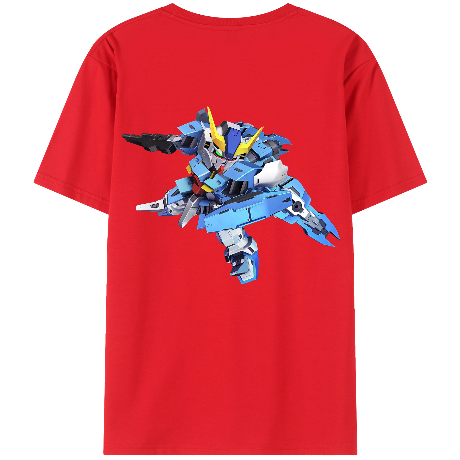 （画像用） 機動戦士ガンダム Mobile Suit Gundam 綿100％ メンズ半袖Tシャツ（バックプリント） 通気性