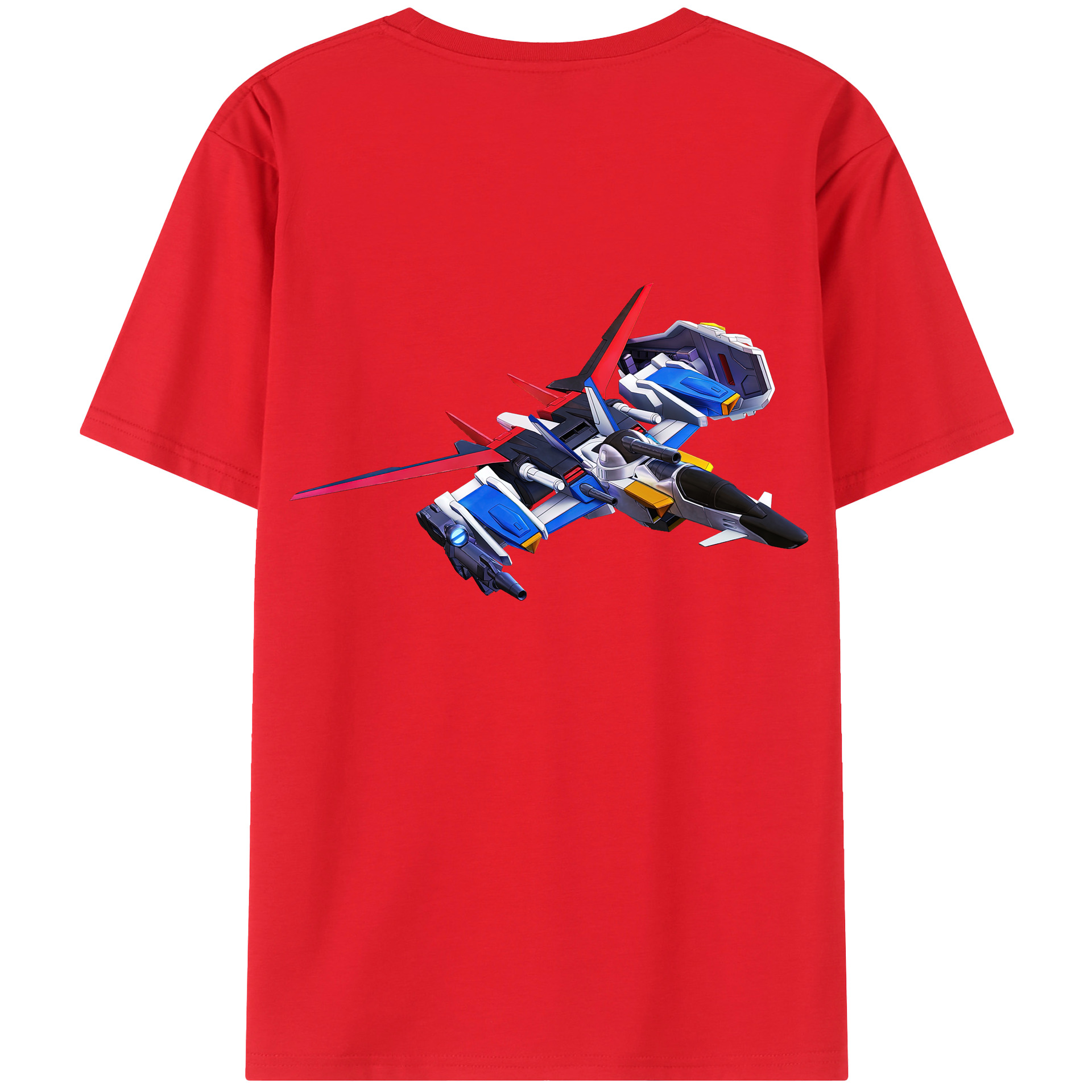 （画像用） 機動戦士ガンダム Mobile Suit Gundam 綿100％ メンズ半袖Tシャツ（バックプリント） 通気性