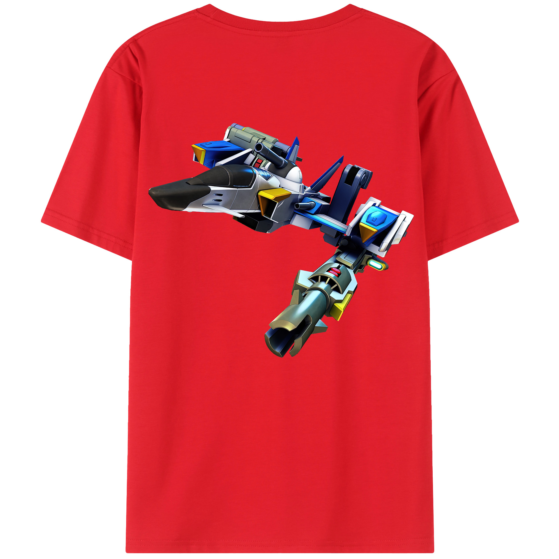 （画像用） 機動戦士ガンダム Mobile Suit Gundam 綿100％ メンズ半袖Tシャツ（バックプリント） 通気性