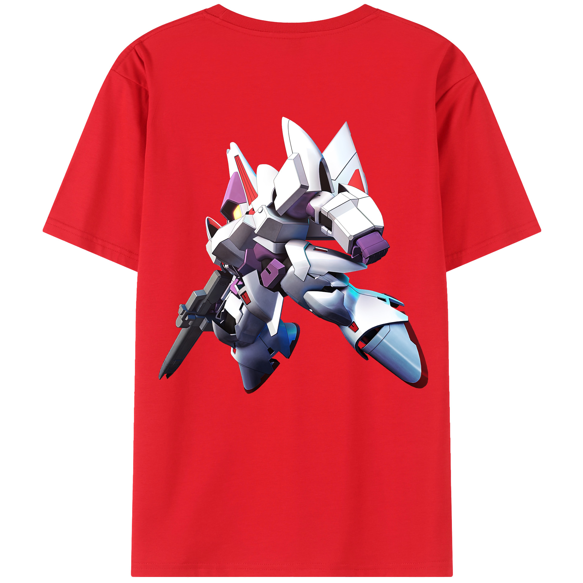 （画像用） 機動戦士ガンダム Mobile Suit Gundam 綿100％ メンズ半袖Tシャツ（バックプリント） 通気性