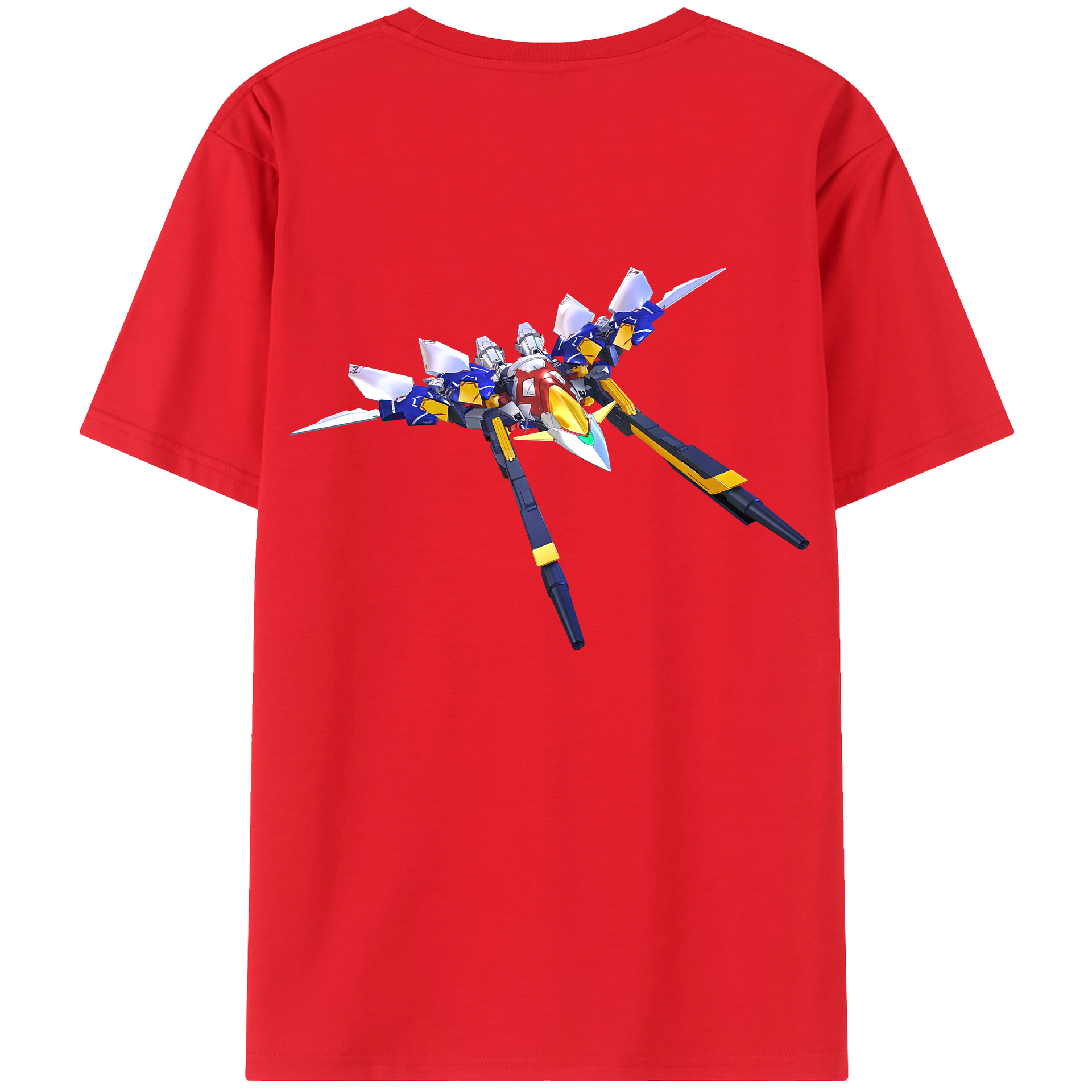 （画像用） 機動戦士ガンダム Mobile Suit Gundam 綿100％ メンズ半袖Tシャツ（バックプリント） 通気性