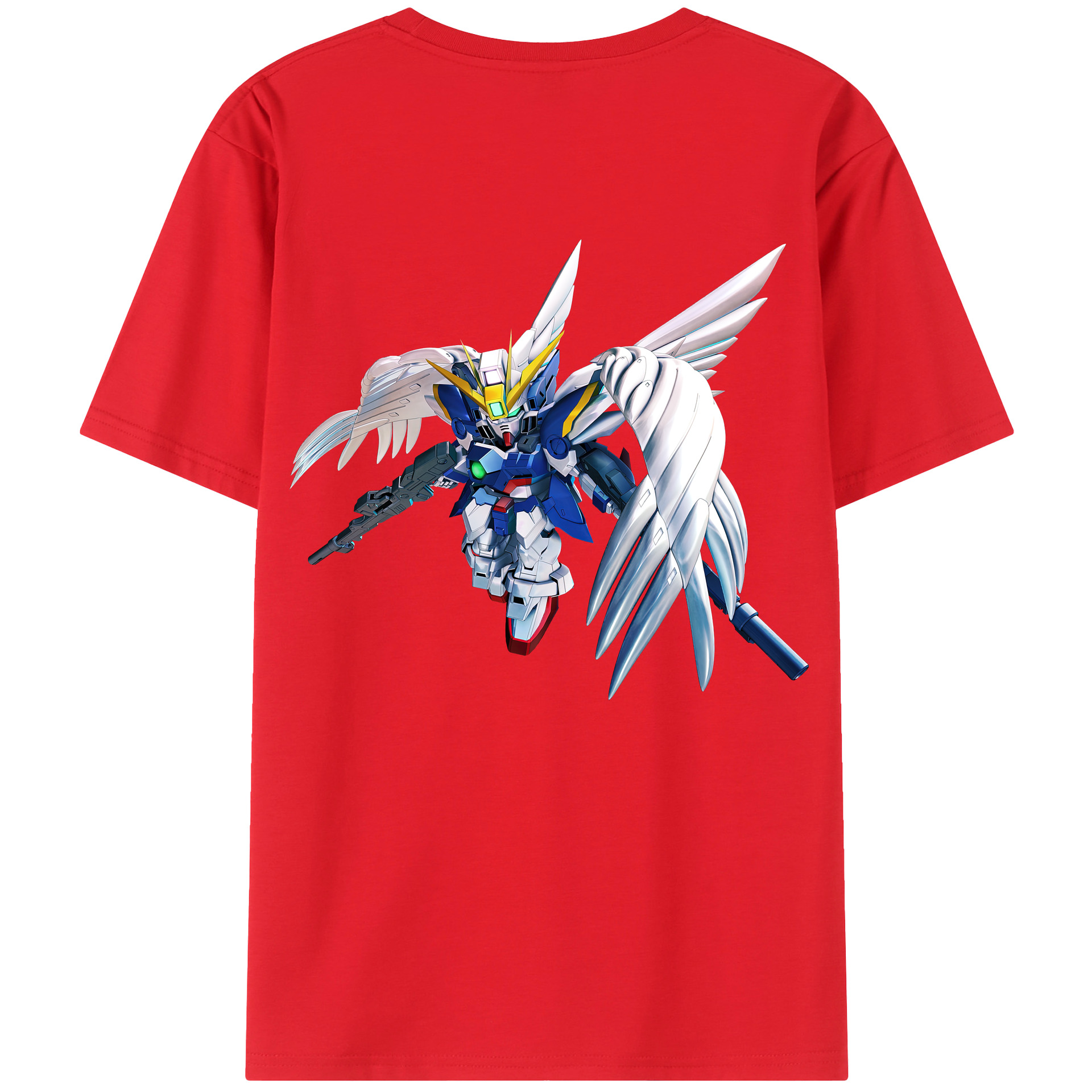 （画像用） 機動戦士ガンダム Mobile Suit Gundam 綿100％ メンズ半袖Tシャツ（バックプリント） 通気性