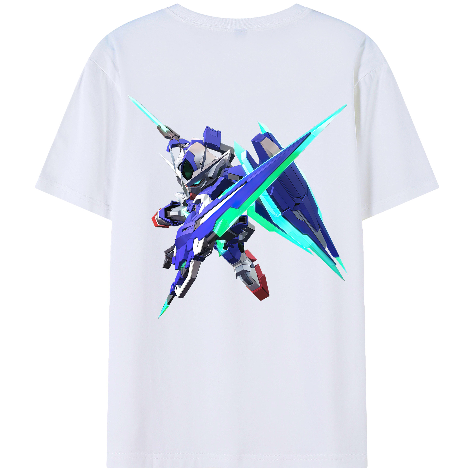 （画像用） 機動戦士ガンダム Mobile Suit Gundam 綿100％ メンズ半袖Tシャツ（バックプリント） 通気性