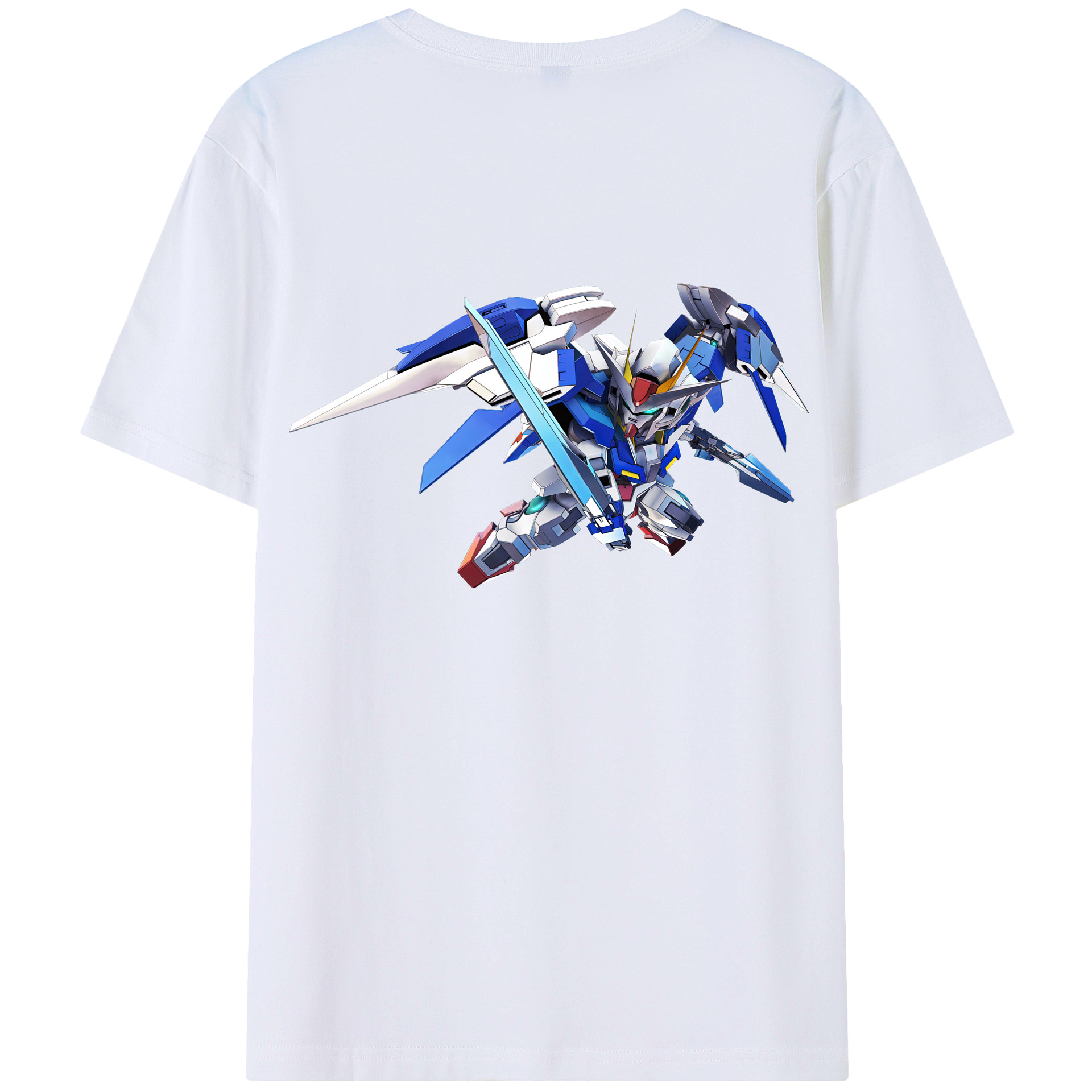 （画像用） 機動戦士ガンダム Mobile Suit Gundam 綿100％ メンズ半袖Tシャツ（バックプリント） 通気性