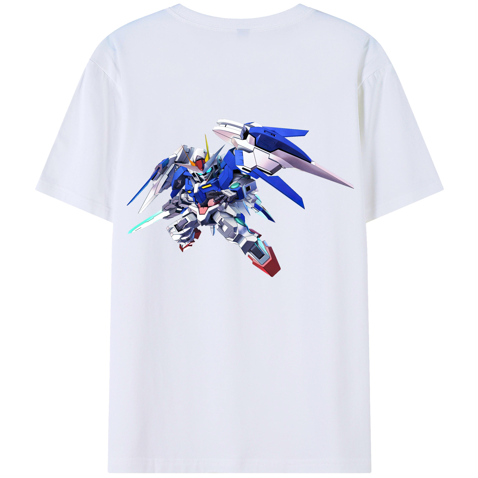 （画像用） 機動戦士ガンダム Mobile Suit Gundam 綿100％ メンズ半袖Tシャツ（バックプリント） 通気性
