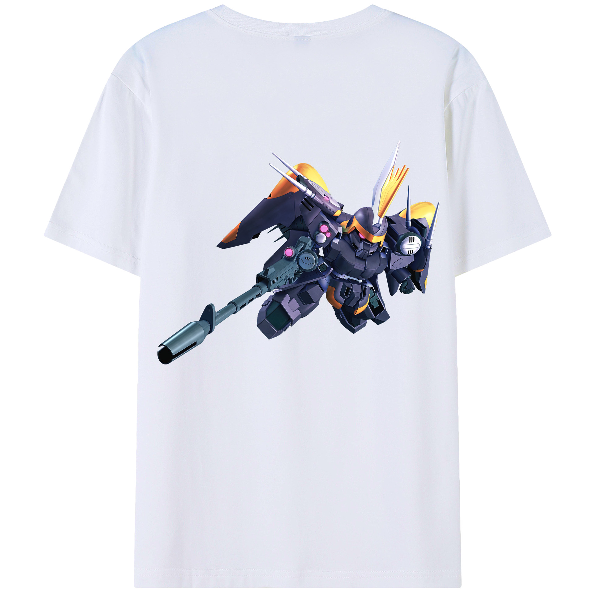 （画像用） 機動戦士ガンダム Mobile Suit Gundam 綿100％ メンズ半袖Tシャツ（バックプリント） 通気性