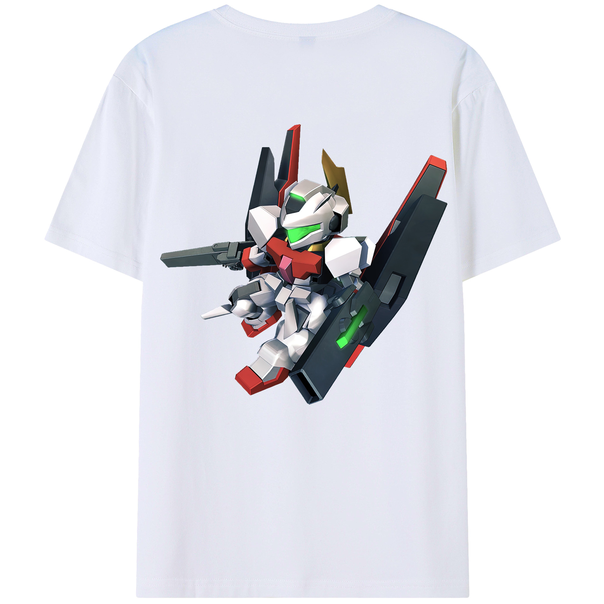 （画像用） 機動戦士ガンダム Mobile Suit Gundam 綿100％ メンズ半袖Tシャツ（バックプリント） 通気性