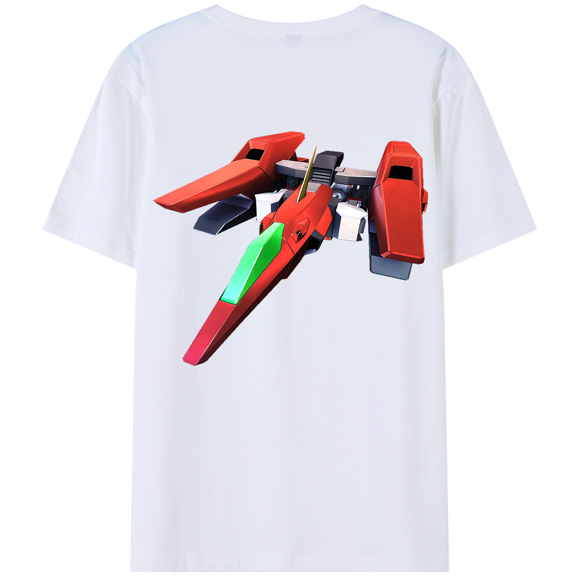 （画像用） 機動戦士ガンダム Mobile Suit Gundam 綿100％ メンズ半袖Tシャツ（バックプリント） 通気性