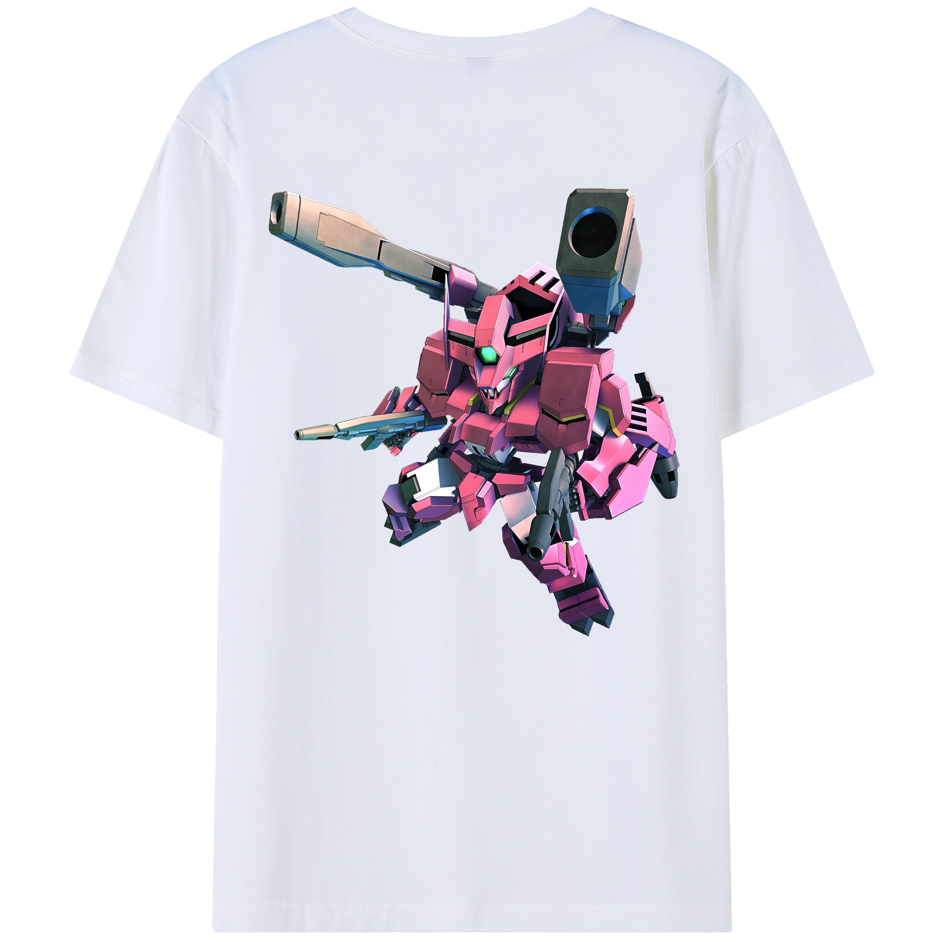 （画像用） 機動戦士ガンダム Mobile Suit Gundam 綿100％ メンズ半袖Tシャツ（バックプリント） 通気性
