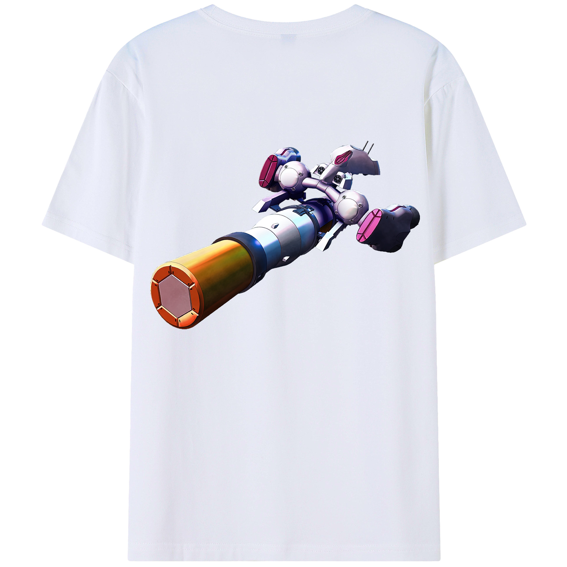 （画像用） 機動戦士ガンダム Mobile Suit Gundam 綿100％ メンズ半袖Tシャツ（バックプリント） 通気性