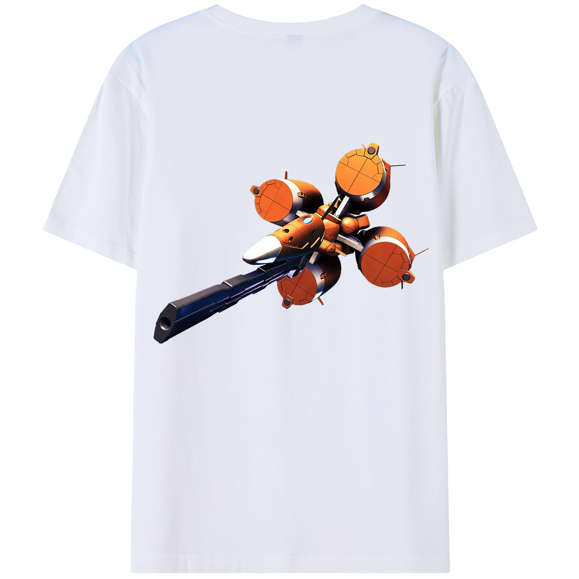 （画像用） 機動戦士ガンダム Mobile Suit Gundam 綿100％ メンズ半袖Tシャツ（バックプリント） 通気性
