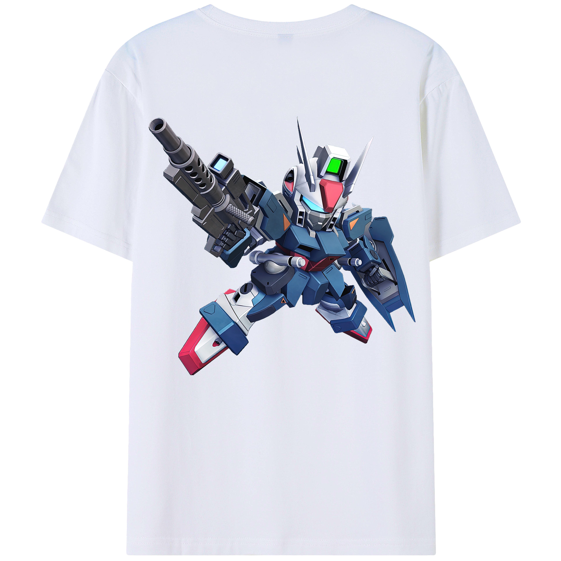 （画像用） 機動戦士ガンダム Mobile Suit Gundam 綿100％ メンズ半袖Tシャツ（バックプリント） 通気性