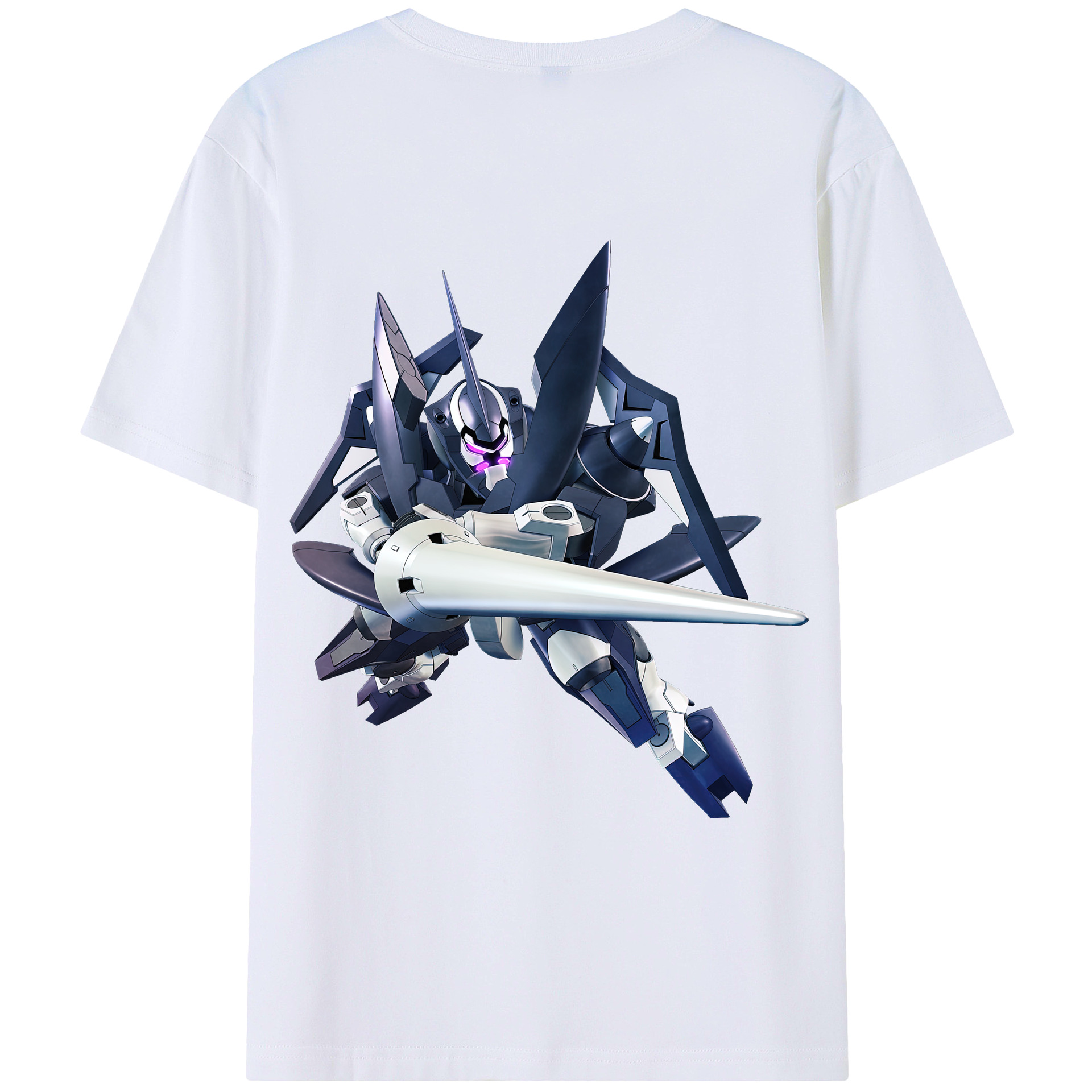 （画像用） 機動戦士ガンダム Mobile Suit Gundam 綿100％ メンズ半袖Tシャツ（バックプリント） 通気性