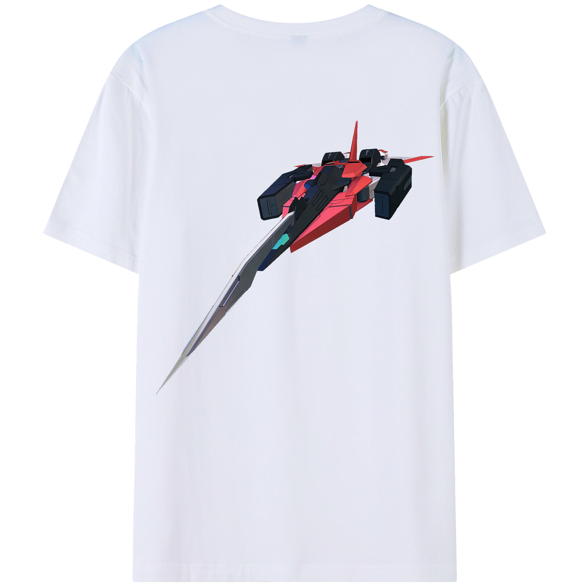 （画像用） 機動戦士ガンダム Mobile Suit Gundam 綿100％ メンズ半袖Tシャツ（バックプリント） 通気性