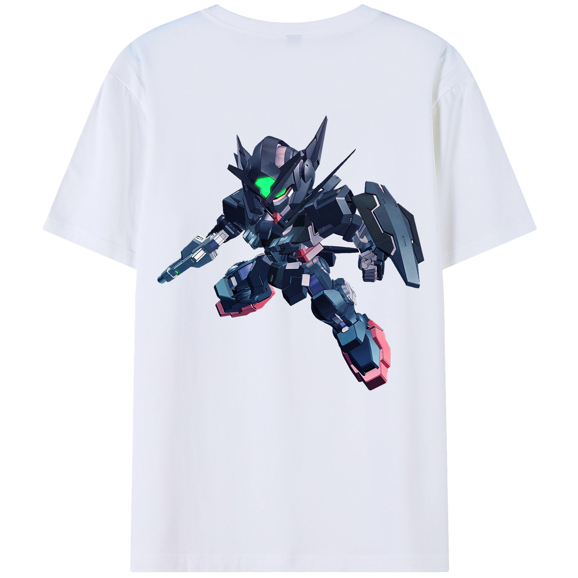 （画像用） 機動戦士ガンダム Mobile Suit Gundam 綿100％ メンズ半袖Tシャツ（バックプリント） 通気性