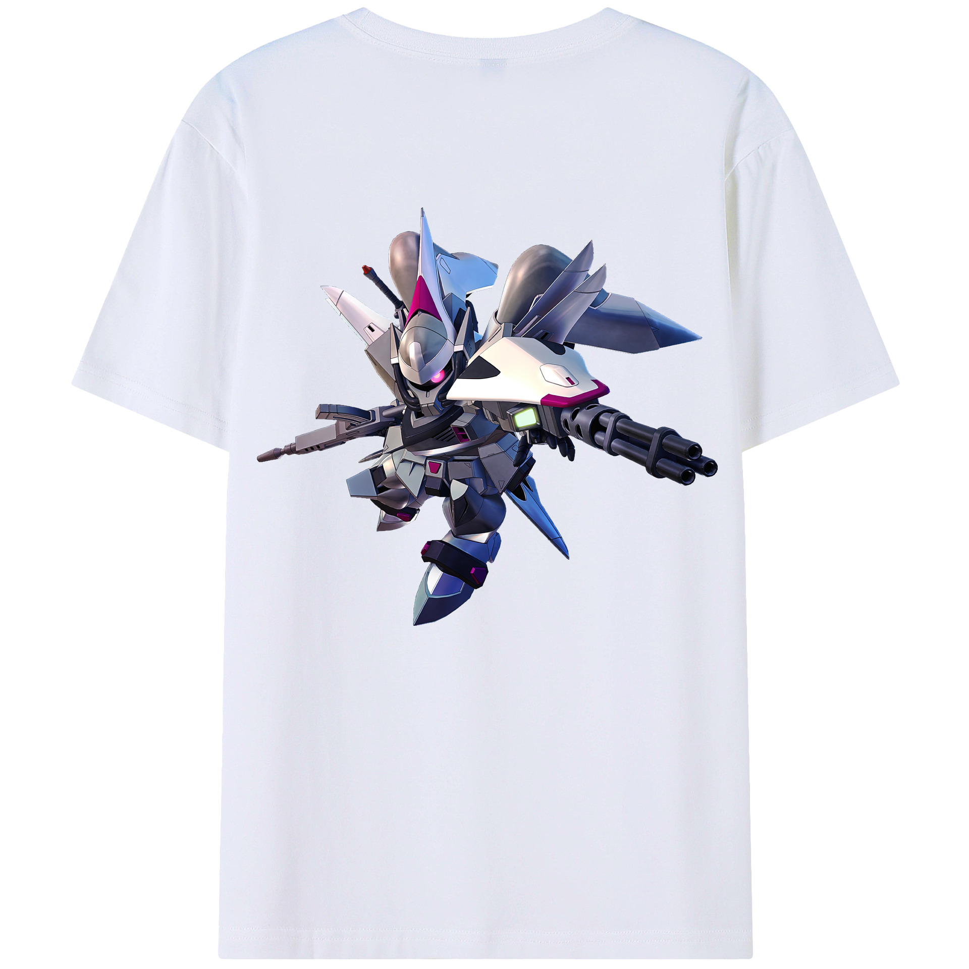 （画像用） 機動戦士ガンダム Mobile Suit Gundam 綿100％ メンズ半袖Tシャツ（バックプリント） 通気性