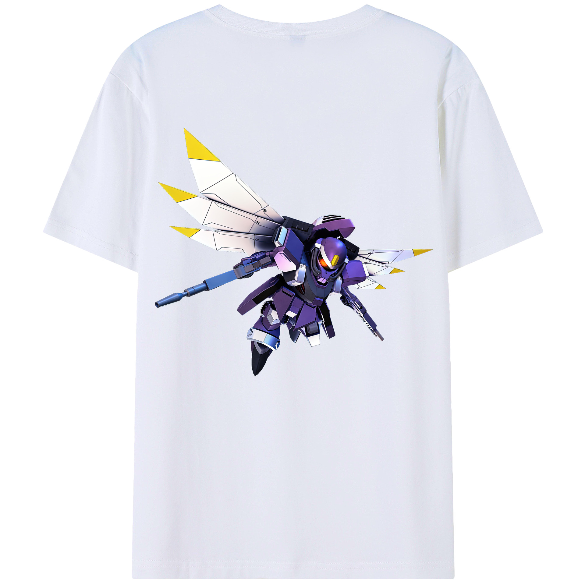 （画像用） 機動戦士ガンダム Mobile Suit Gundam 綿100％ メンズ半袖Tシャツ（バックプリント） 通気性