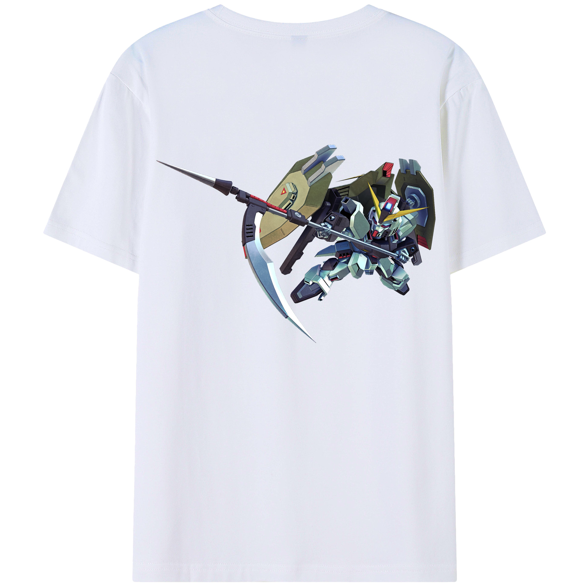（画像用） 機動戦士ガンダム Mobile Suit Gundam 綿100％ メンズ半袖Tシャツ（バックプリント） 通気性