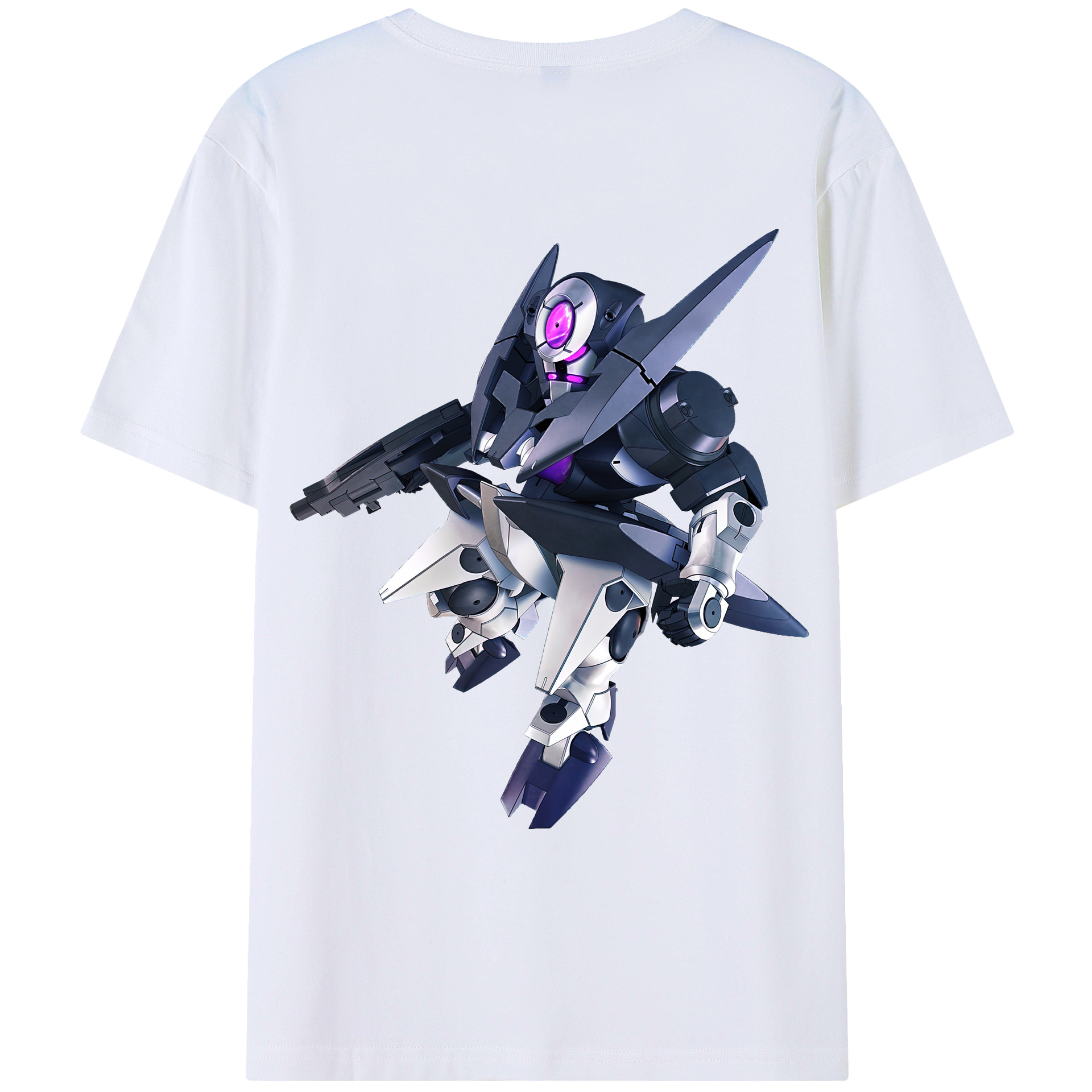 （画像用） 機動戦士ガンダム Mobile Suit Gundam 綿100％ メンズ半袖Tシャツ（バックプリント） 通気性