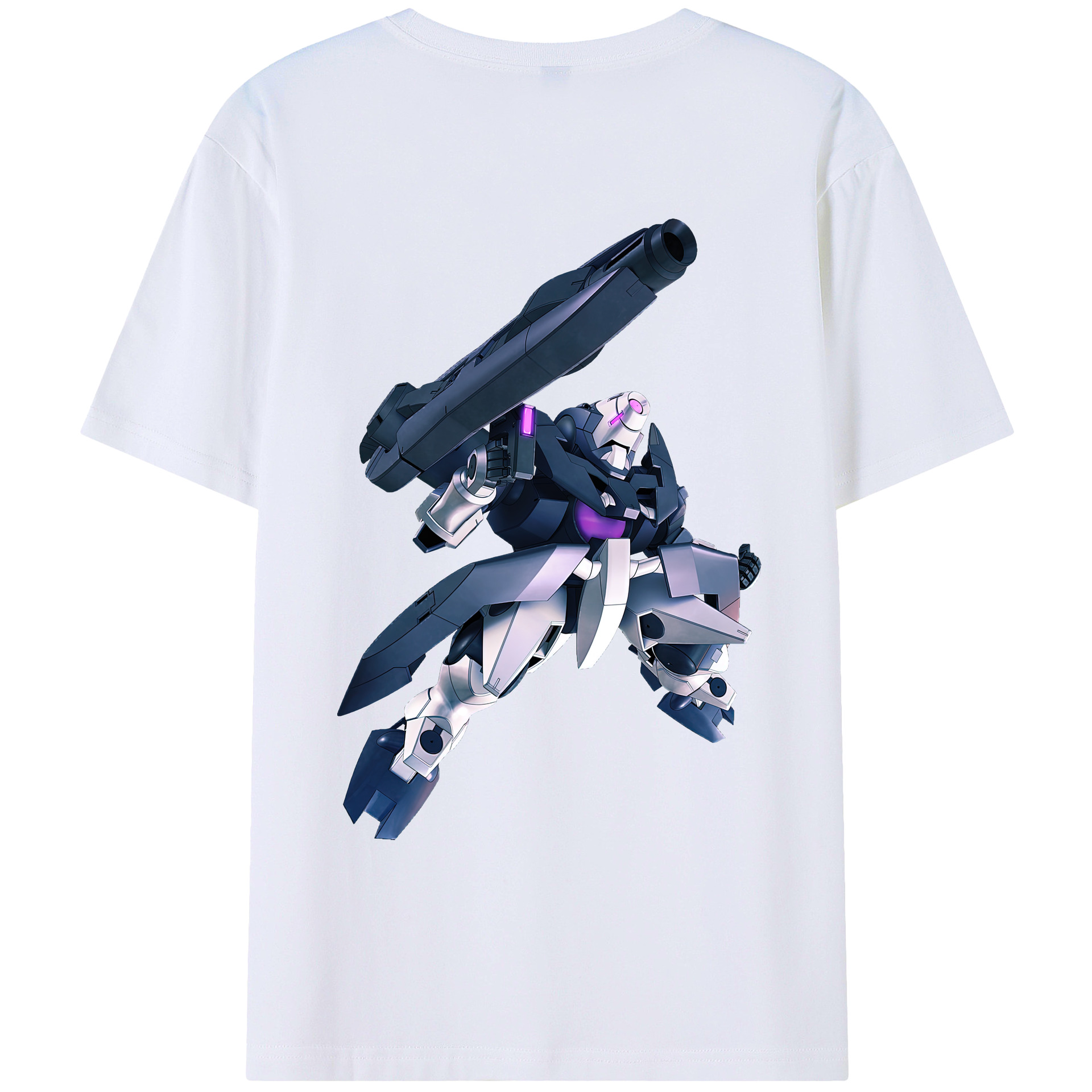 （画像用） 機動戦士ガンダム Mobile Suit Gundam 綿100％ メンズ半袖Tシャツ（バックプリント） 通気性