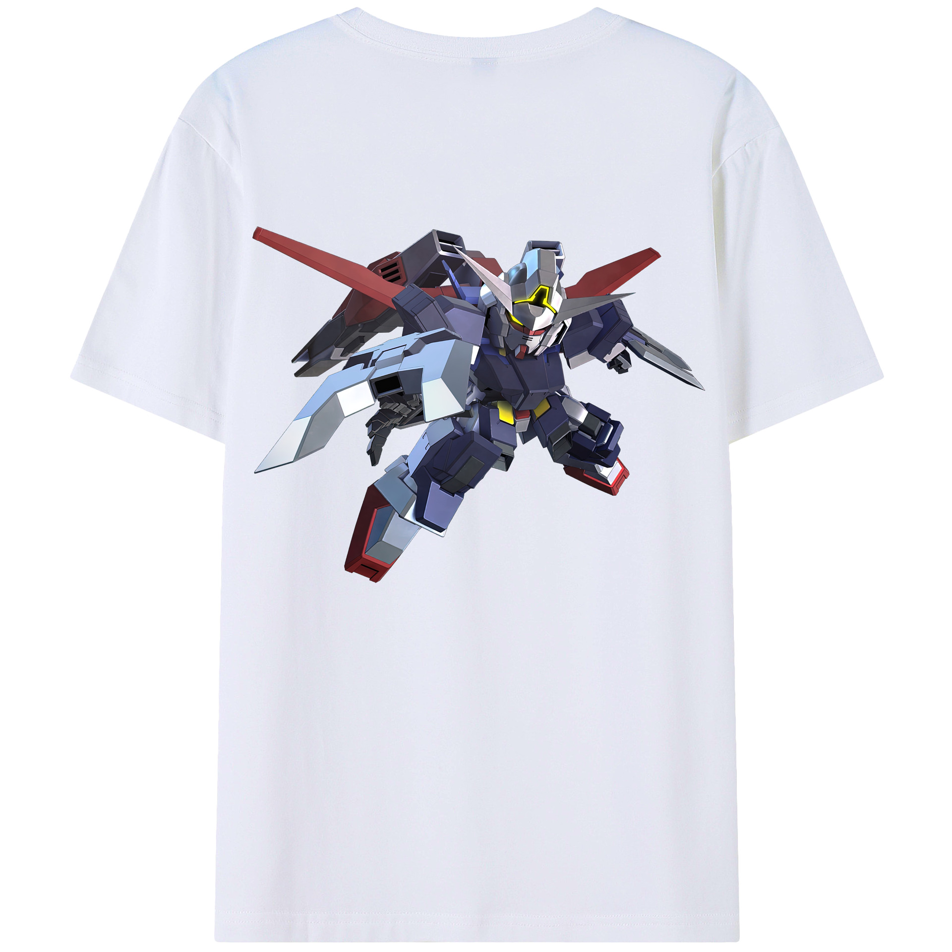 （画像用） 機動戦士ガンダム Mobile Suit Gundam 綿100％ メンズ半袖Tシャツ（バックプリント） 通気性