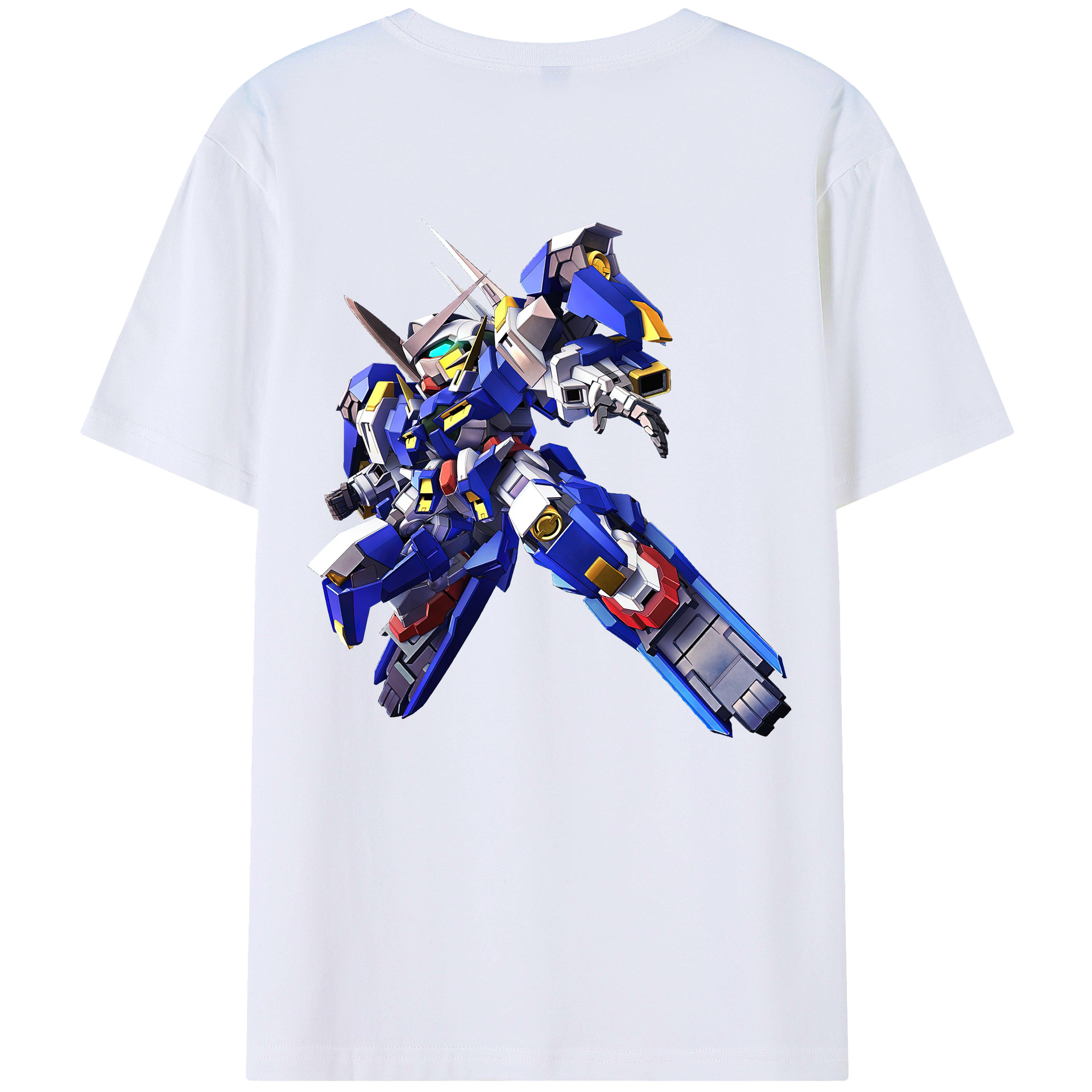 （画像用） 機動戦士ガンダム Mobile Suit Gundam 綿100％ メンズ半袖Tシャツ（バックプリント） 通気性