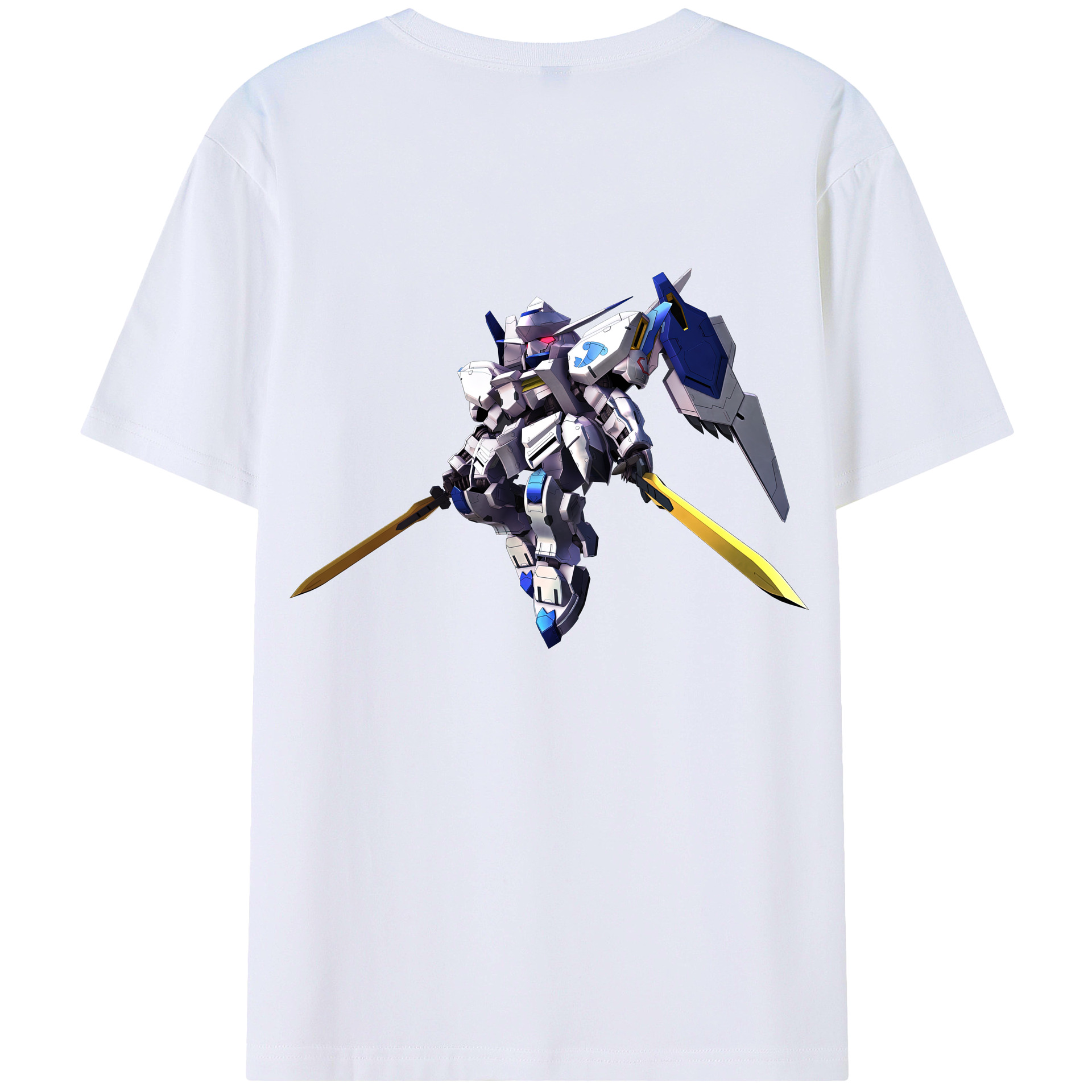 （画像用） 機動戦士ガンダム Mobile Suit Gundam 綿100％ メンズ半袖Tシャツ（バックプリント） 通気性