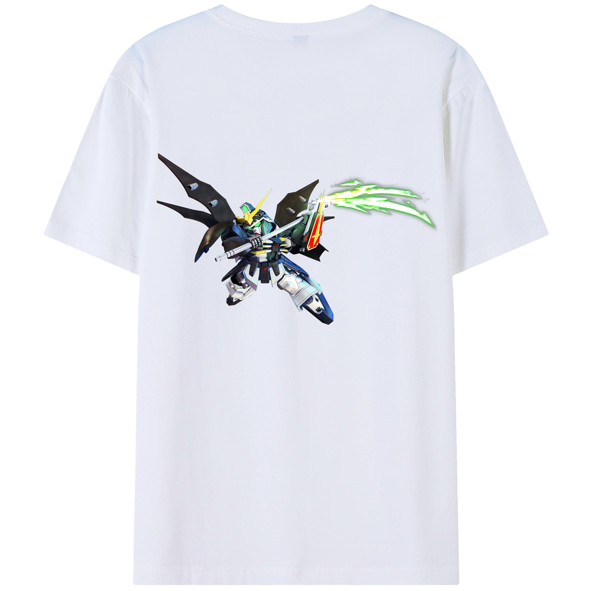 （画像用） 機動戦士ガンダム Mobile Suit Gundam 綿100％ メンズ半袖Tシャツ（バックプリント） 通気性