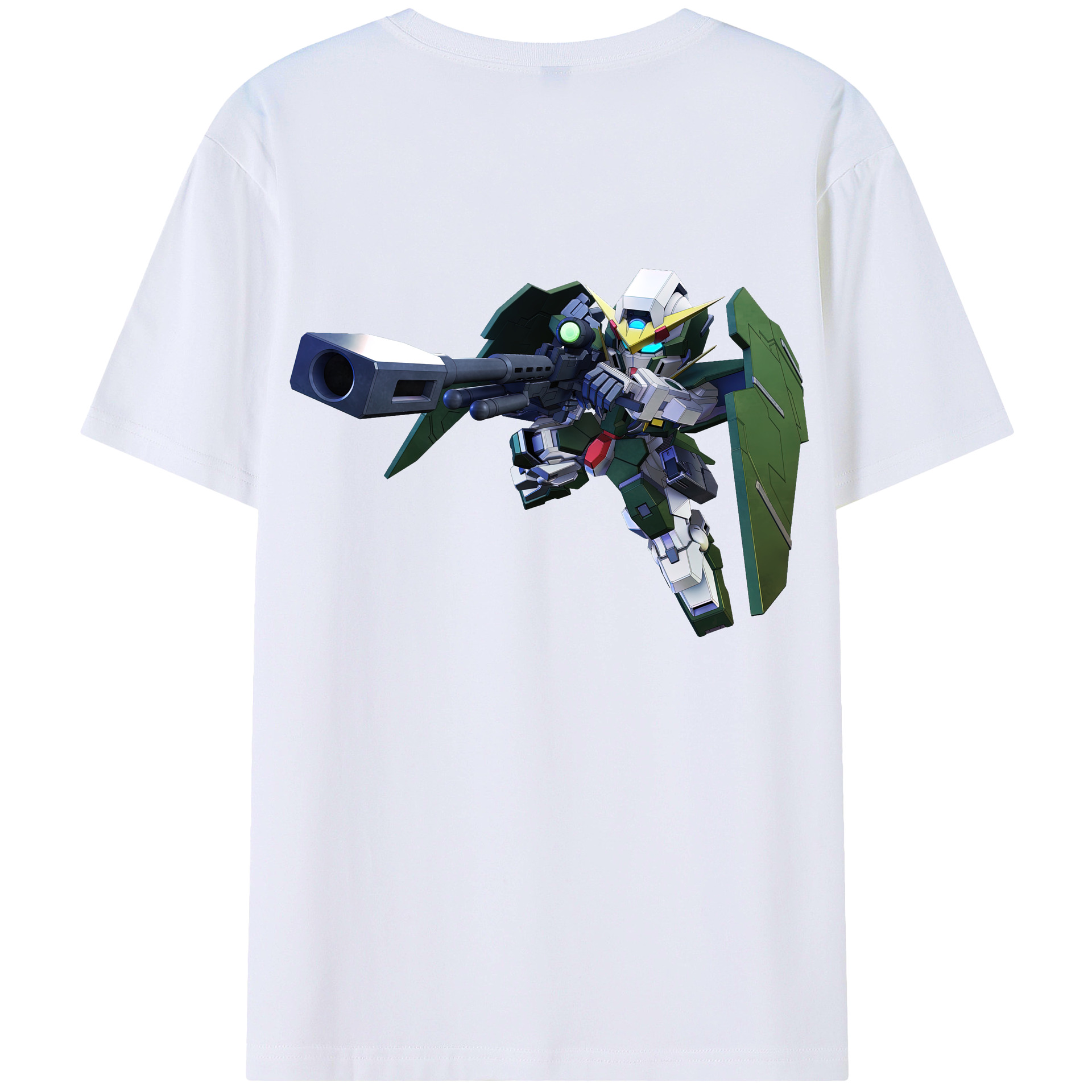 （画像用） 機動戦士ガンダム Mobile Suit Gundam 綿100％ メンズ半袖Tシャツ（バックプリント） 通気性