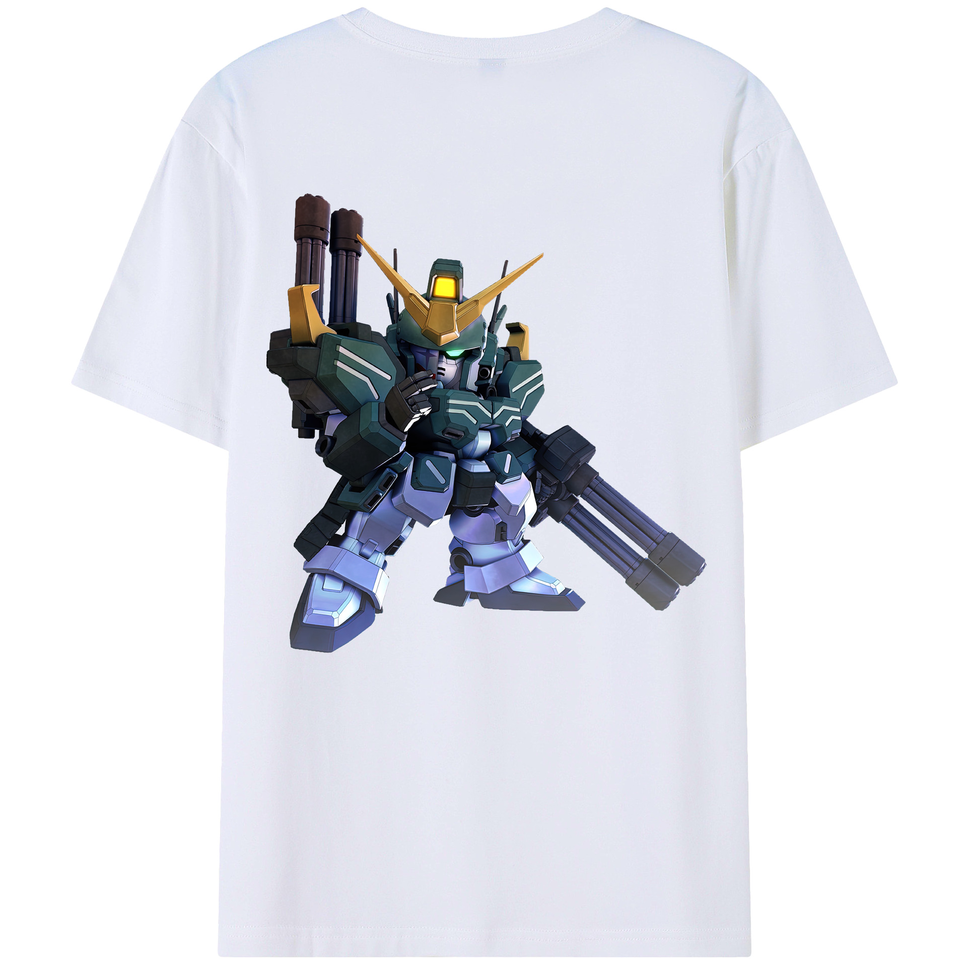 （画像用） 機動戦士ガンダム Mobile Suit Gundam 綿100％ メンズ半袖Tシャツ（バックプリント） 通気性