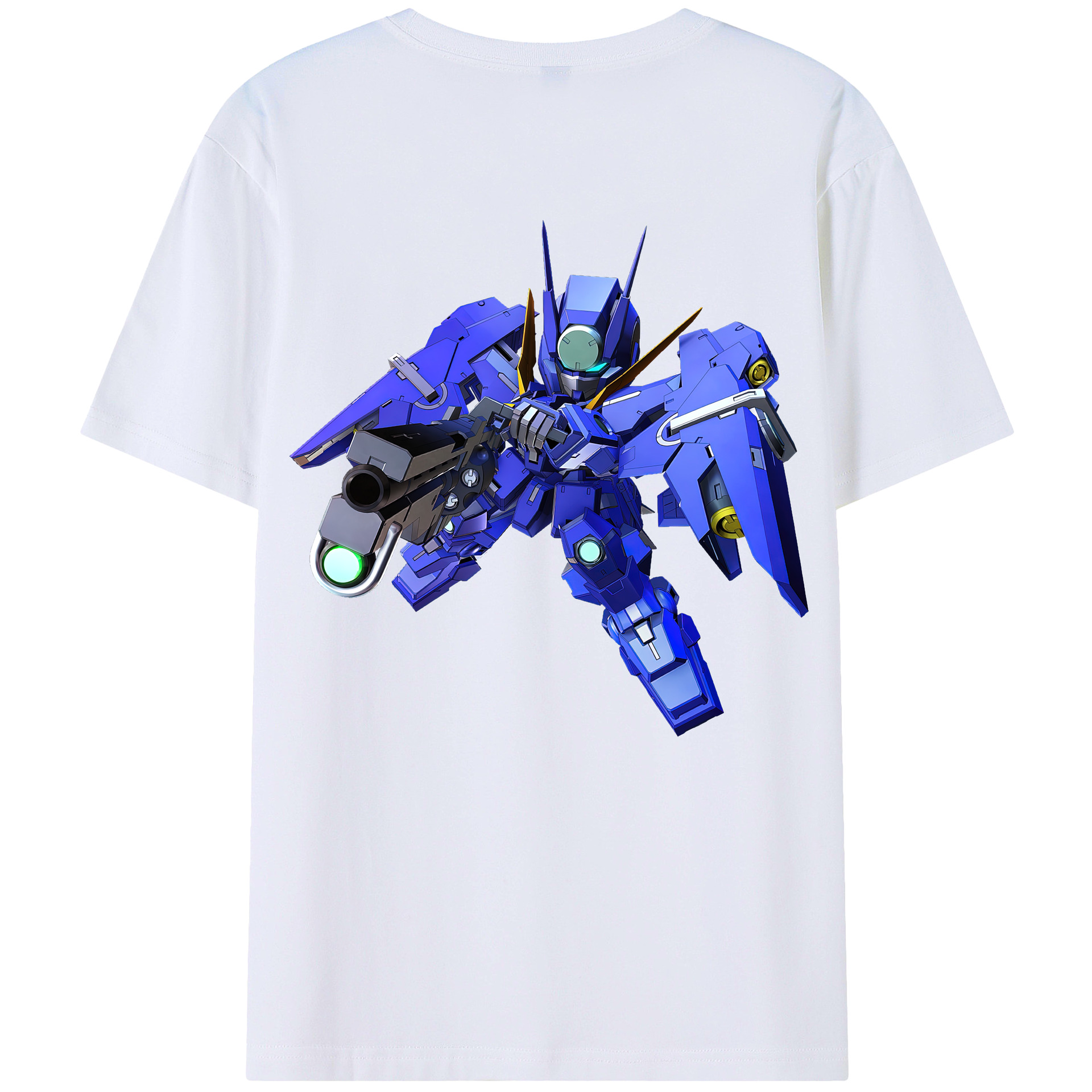 （画像用） 機動戦士ガンダム Mobile Suit Gundam 綿100％ メンズ半袖Tシャツ（バックプリント） 通気性