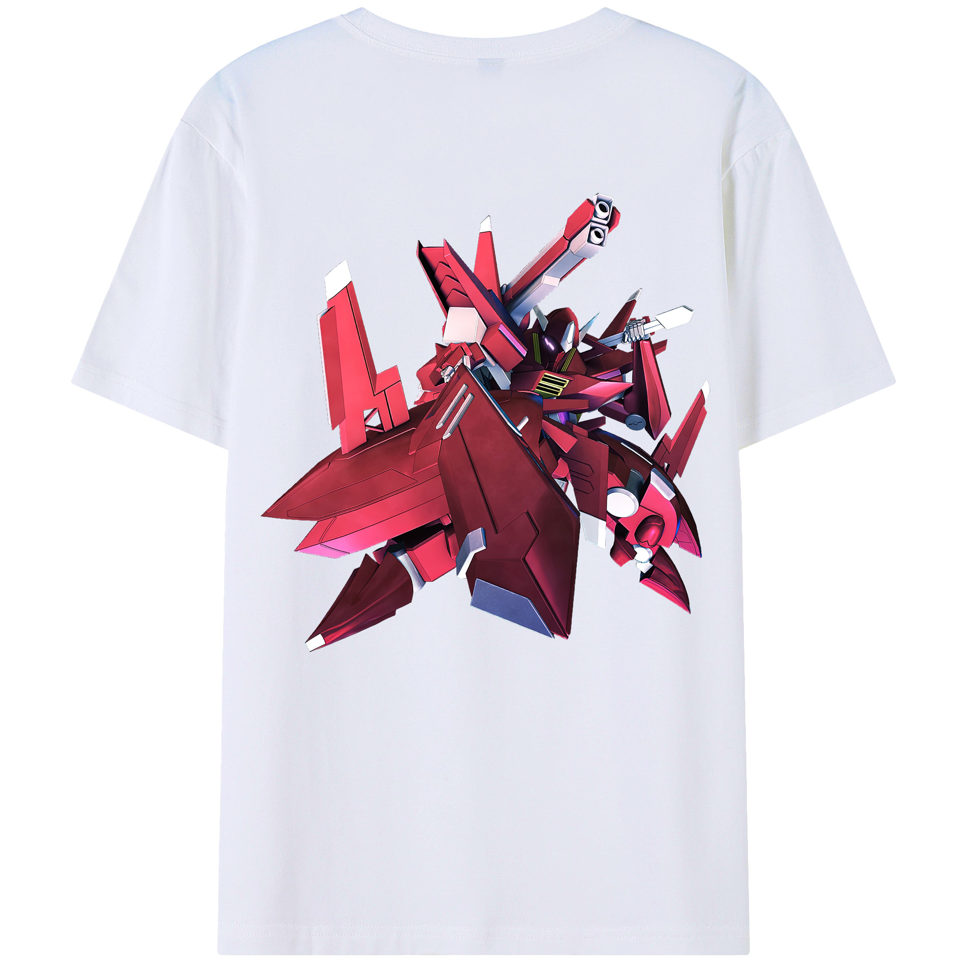 （画像用） 機動戦士ガンダム Mobile Suit Gundam 綿100％ メンズ半袖Tシャツ（バックプリント） 通気性