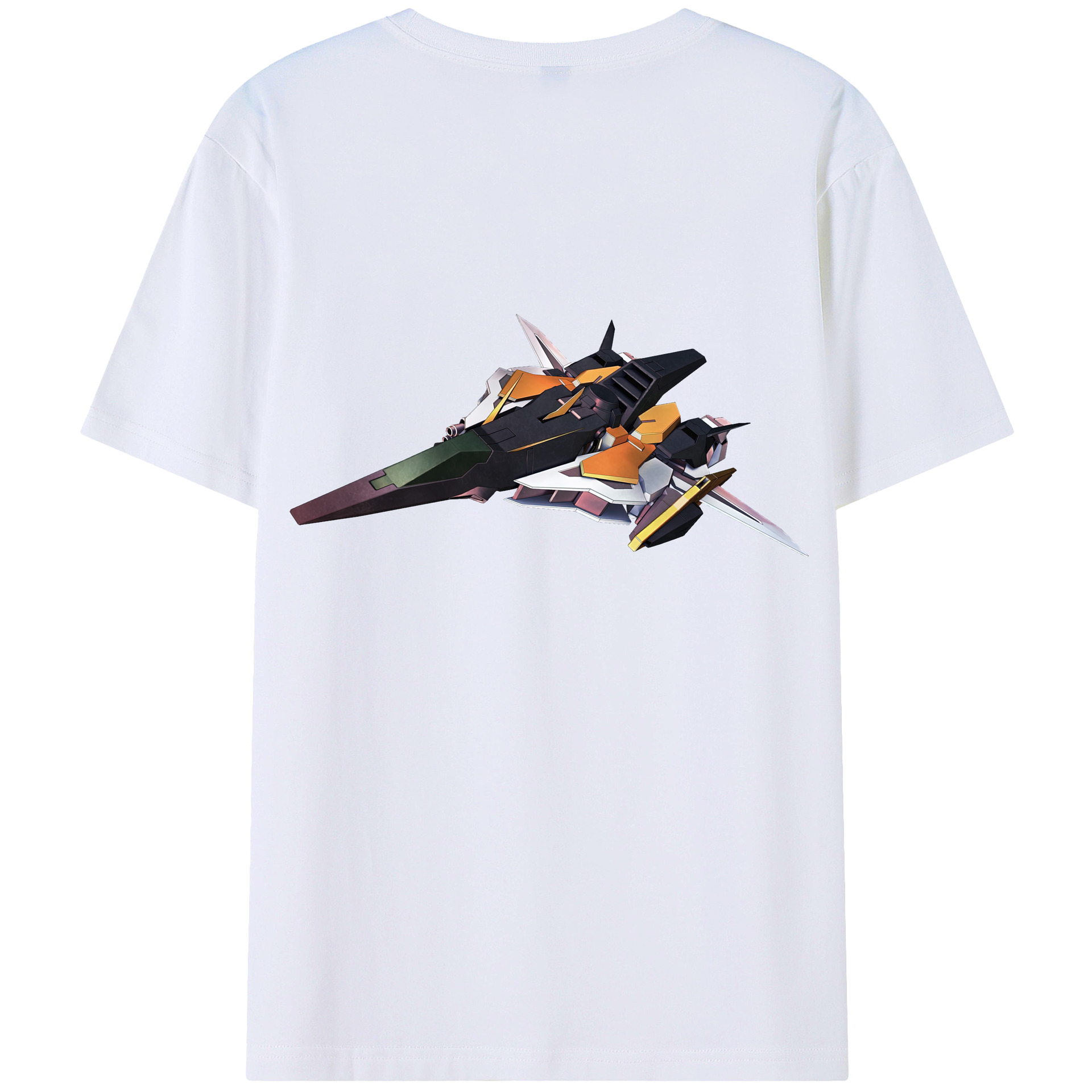 （画像用） 機動戦士ガンダム Mobile Suit Gundam 綿100％ メンズ半袖Tシャツ（バックプリント） 通気性