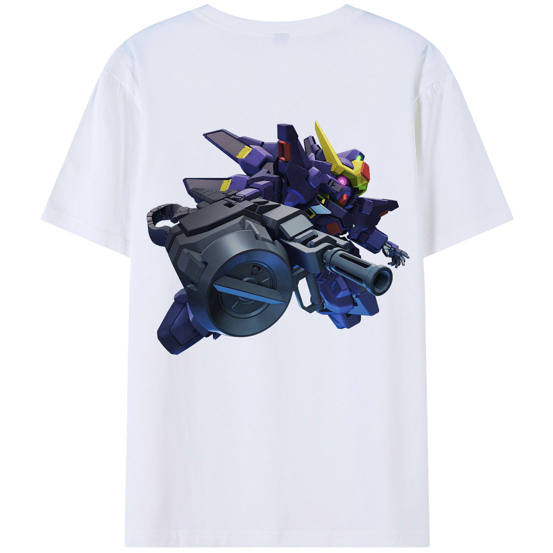 （画像用） 機動戦士ガンダム Mobile Suit Gundam 綿100％ メンズ半袖Tシャツ（バックプリント） 通気性