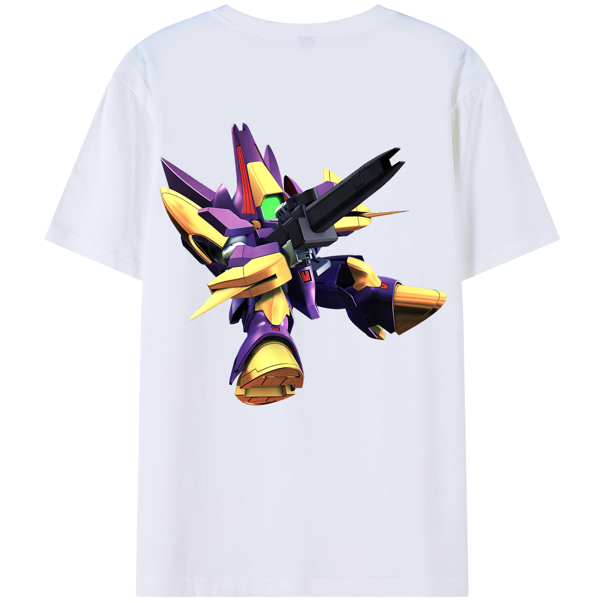 （画像用） 機動戦士ガンダム Mobile Suit Gundam 綿100％ メンズ半袖Tシャツ（バックプリント） 通気性