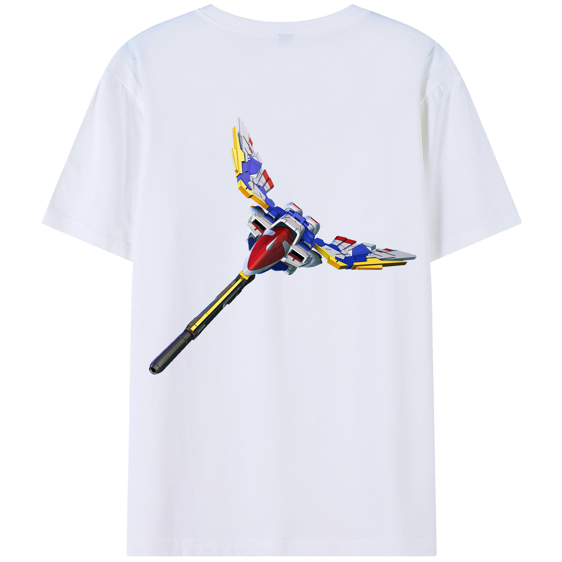 （画像用） 機動戦士ガンダム Mobile Suit Gundam 綿100％ メンズ半袖Tシャツ（バックプリント） 通気性