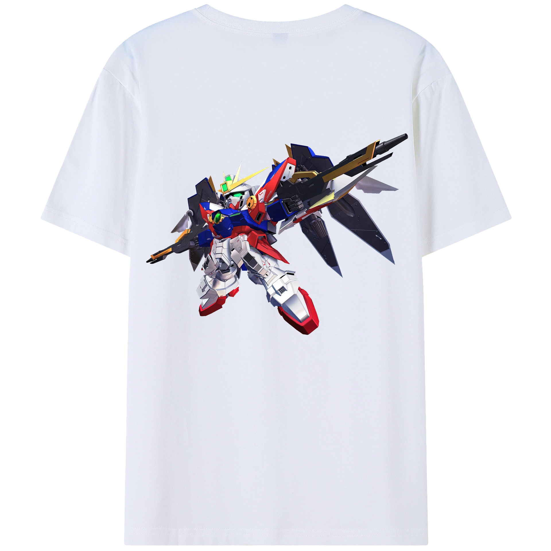 （画像用） 機動戦士ガンダム Mobile Suit Gundam 綿100％ メンズ半袖Tシャツ（バックプリント） 通気性