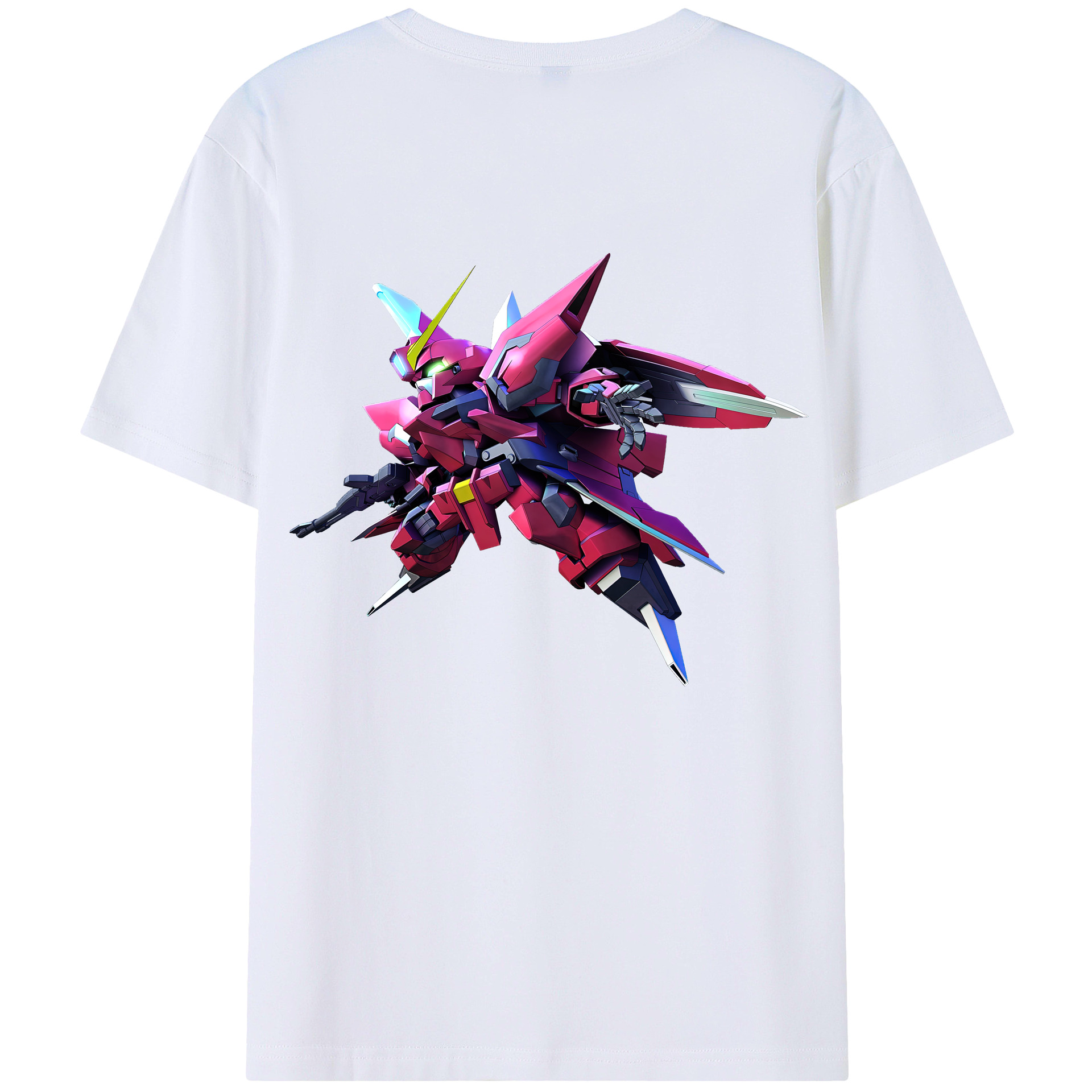 （画像用） 機動戦士ガンダム Mobile Suit Gundam 綿100％ メンズ半袖Tシャツ（バックプリント） 通気性
