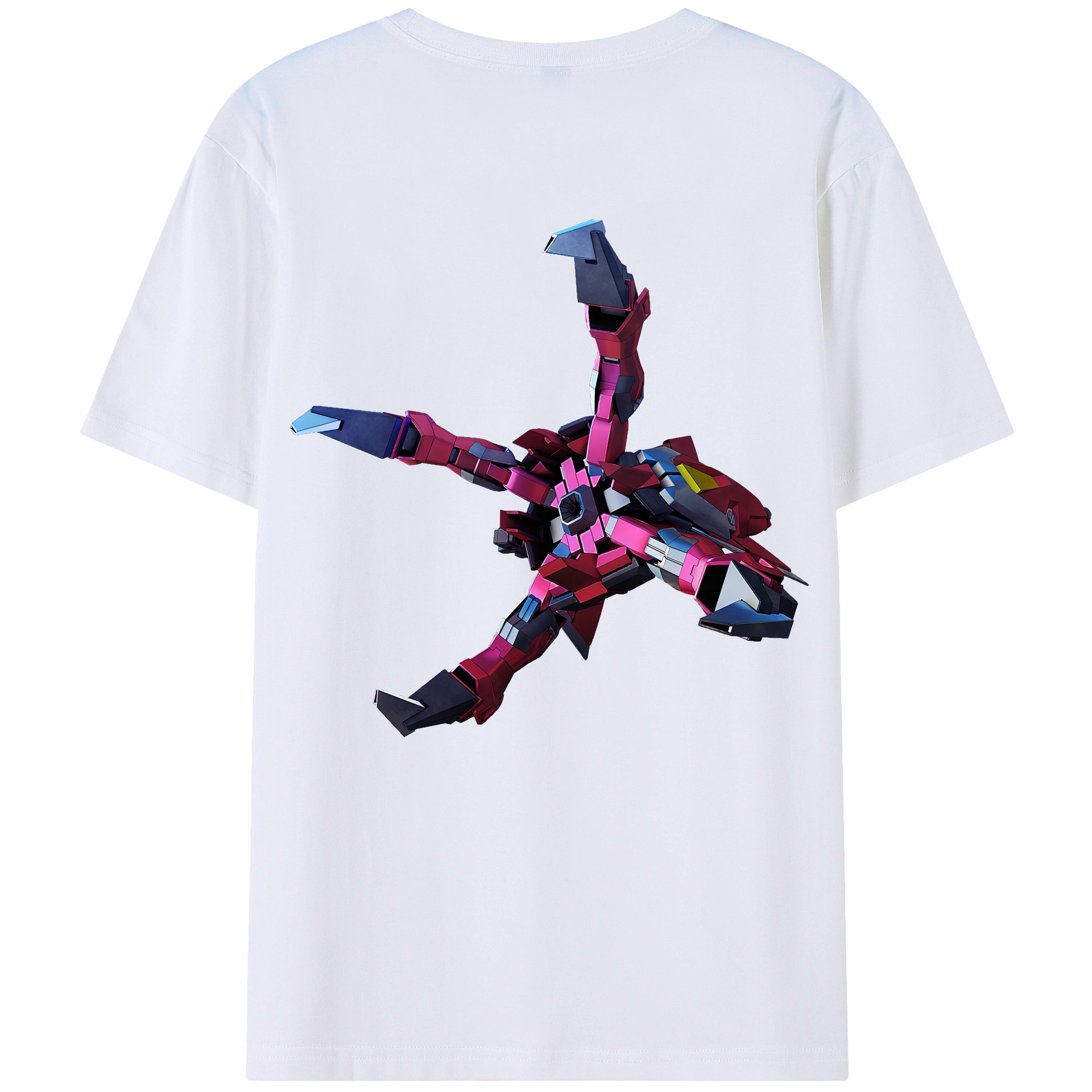 （画像用） 機動戦士ガンダム Mobile Suit Gundam 綿100％ メンズ半袖Tシャツ（バックプリント） 通気性