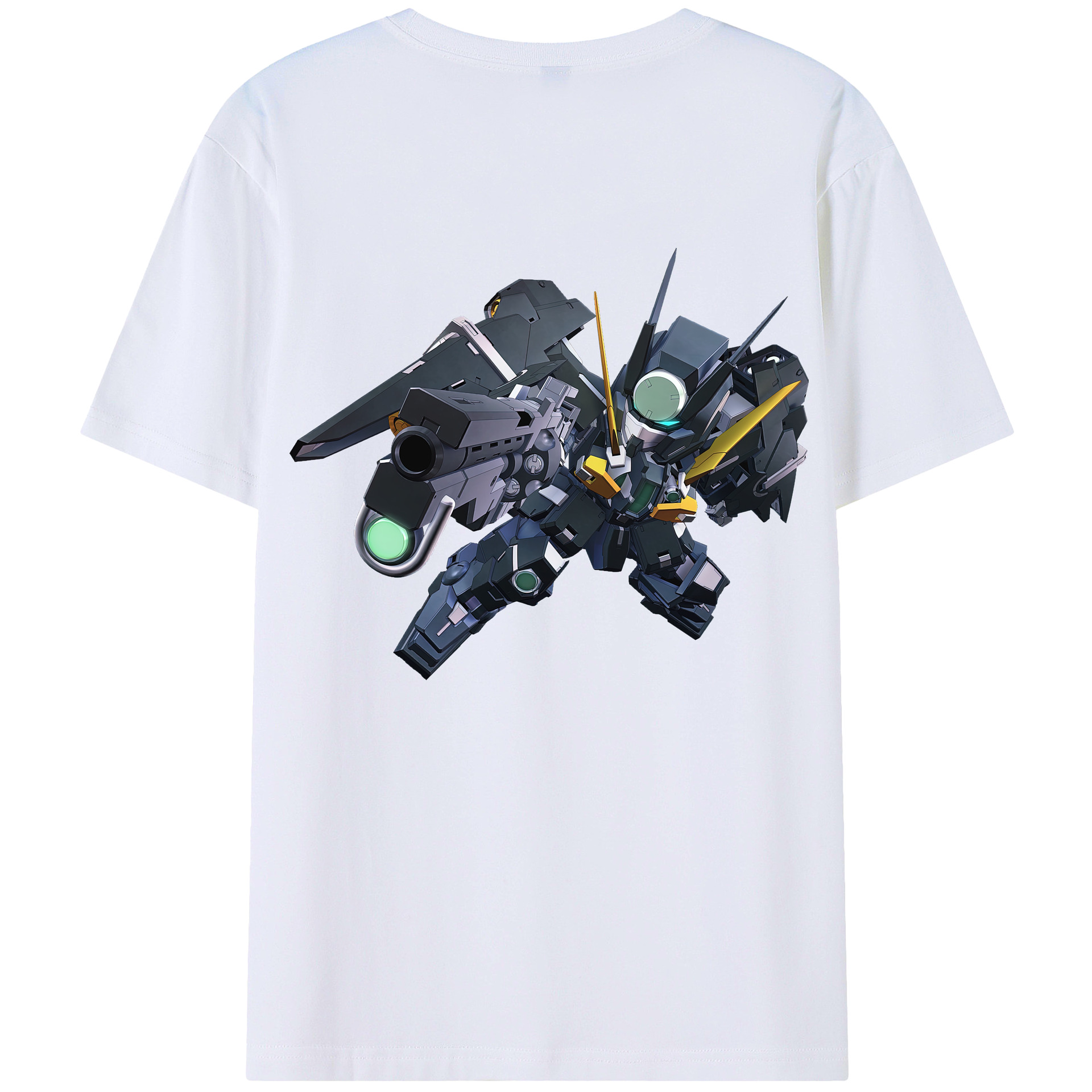 （画像用） 機動戦士ガンダム Mobile Suit Gundam 綿100％ メンズ半袖Tシャツ（バックプリント） 通気性