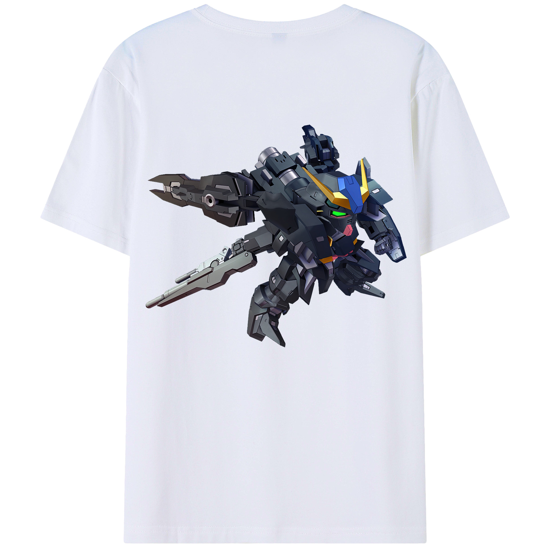 （画像用） 機動戦士ガンダム Mobile Suit Gundam 綿100％ メンズ半袖Tシャツ（バックプリント） 通気性